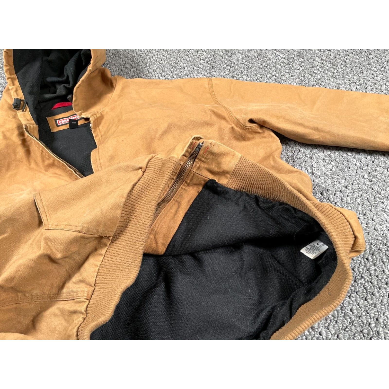 Thrasher Craftsman Jacket Adult 2XL Brown Duck Canvas Hooded Lined Workwear Thrashed Size US XXL / EU 58 / 5 - 7 Thumbnail