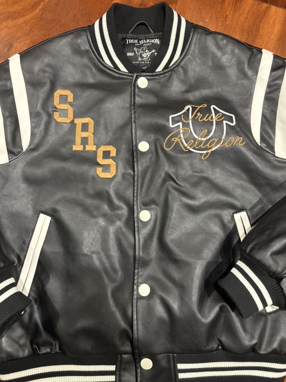 True Religion TRUE RELIGION 'RETRO LEATHER VARSITY JACKET' Size US S / EU 44-46 / 1 - 2 Thumbnail