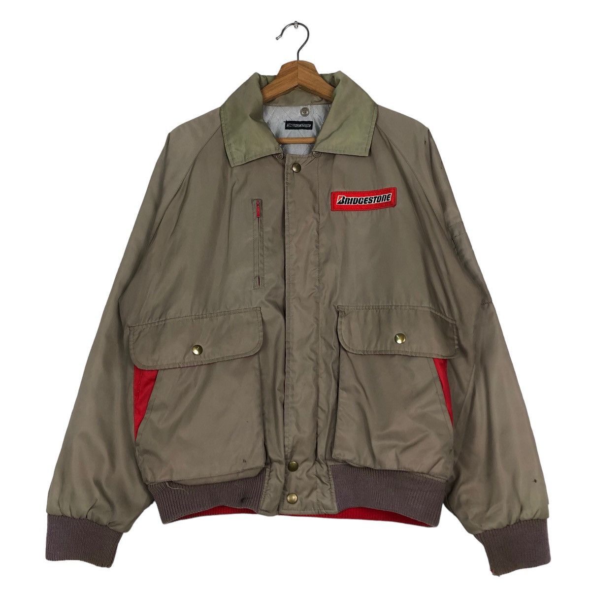 Vintage Ultimate Racing Bomber Jacket Bridgestone Big Logo SpellOut Size US M / EU 48-50 / 2 - 1 Thumbnail