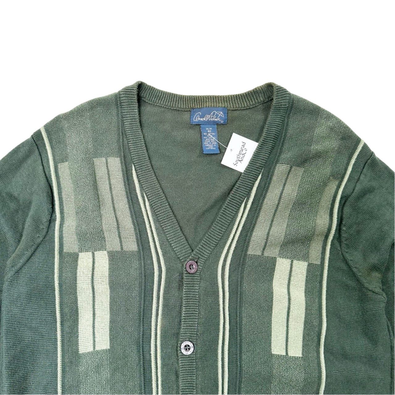 Vintage Vintage 90s Arnold Palmer Button Up Knit Cardigan Size US M / EU 48-50 / 2 - 2 Thumbnail