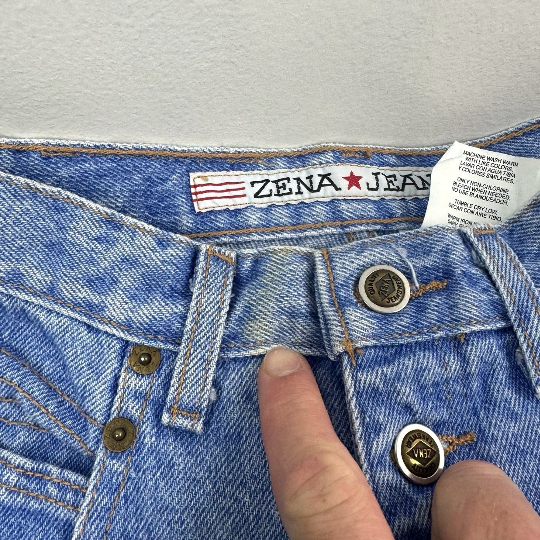 Vintage VINTAGE ZENA Jeans Womens 8 High Rise Mom Blue Hipster 1980s 90s Vintage Style Womens Jeans Size 30" / US 8 / IT 44 - 5 Thumbnail