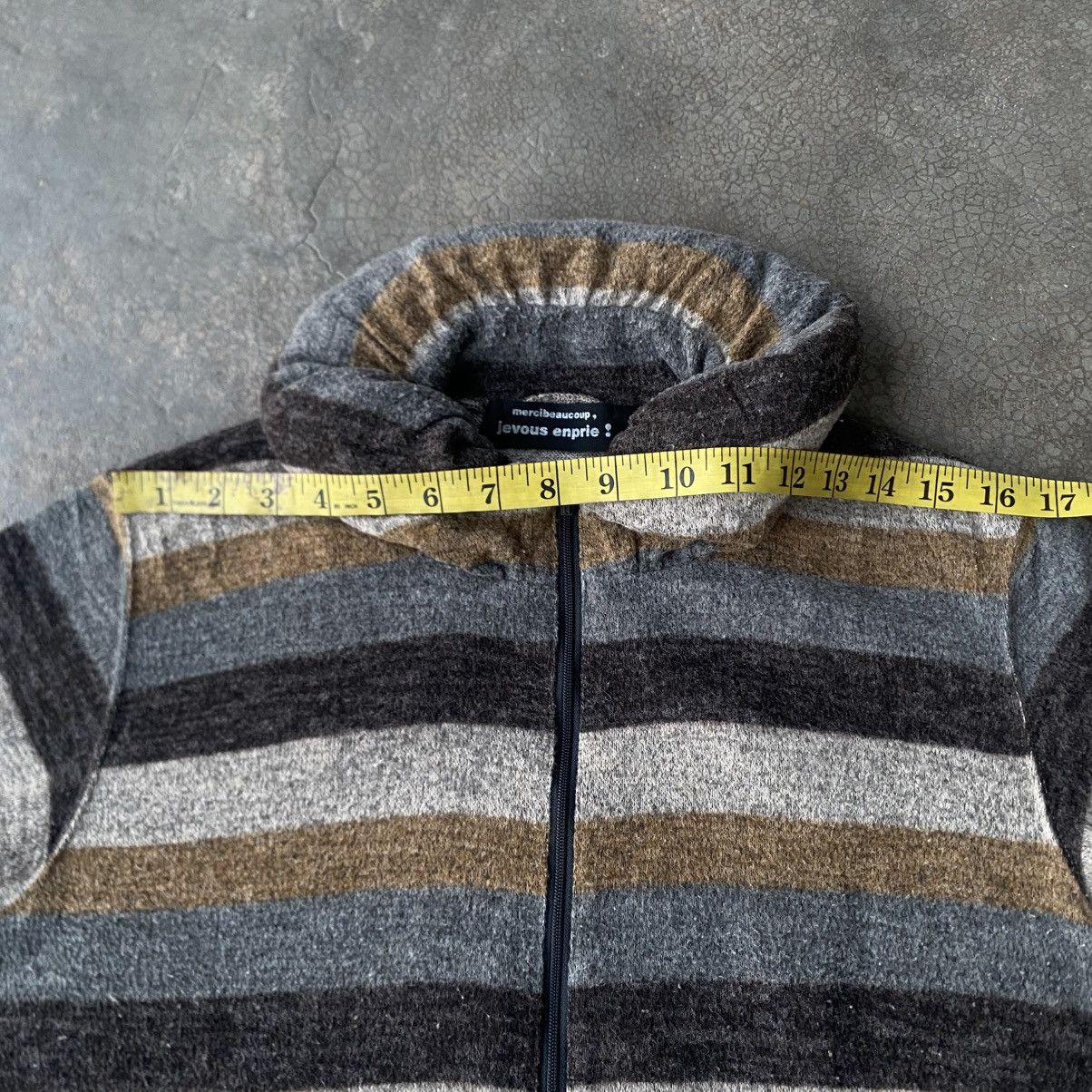 Issey Miyake Issey Miyake Mercibeaucoup Striped Zip Hoodie Jacket Size S / US 4 / IT 40 - 23 Thumbnail