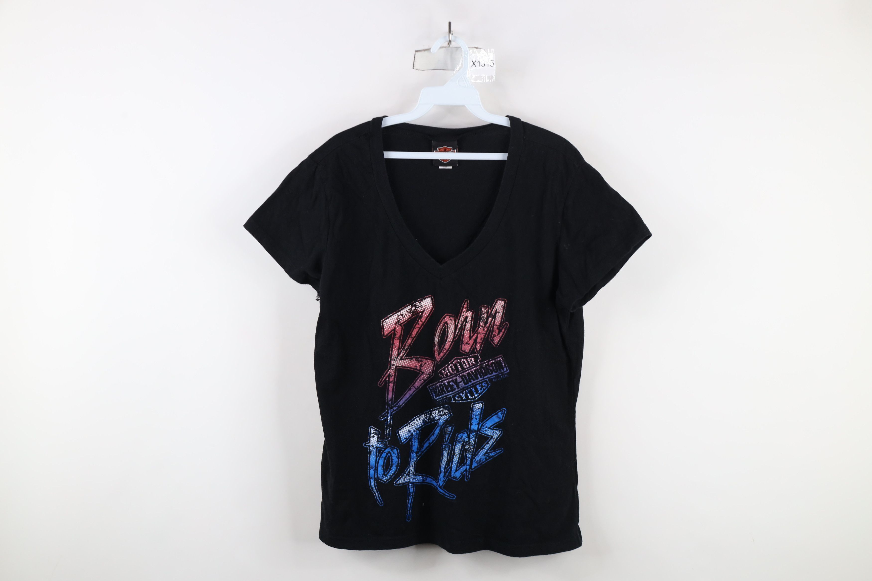 Harley Davidson × Vintage Vintage Y2K Harley Davidson Spell Out Born To Ride T-Shirt Size XXL / US 16-18 / IT 52-54 - 1 Thumbnail