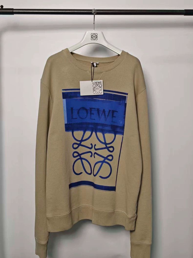 Loewe LOEWE Print cotton round neck long sleeve hoodie Size US M / EU 48-50 / 2 - 1 Thumbnail