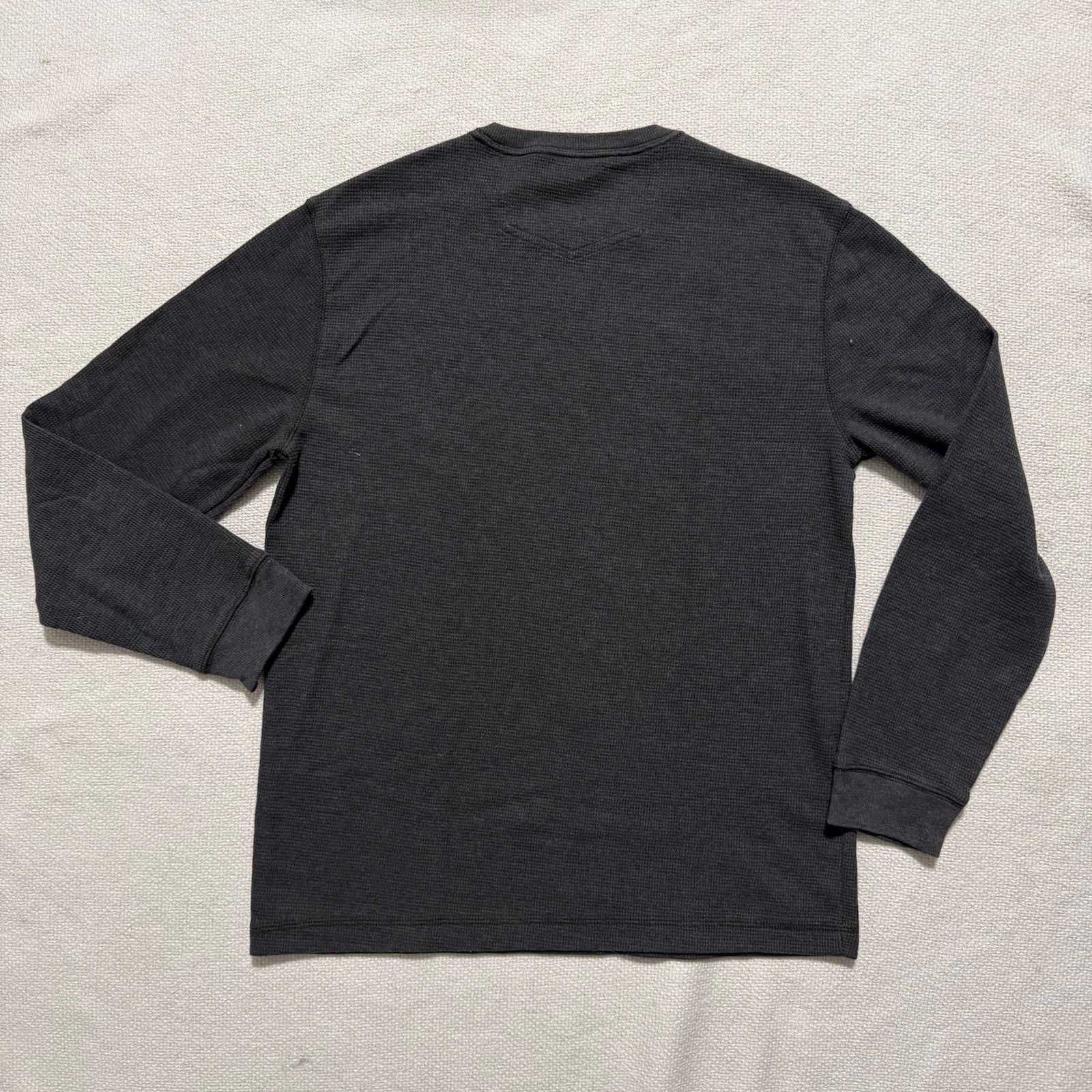 Eddie Bauer Eddie Bauer Black Waffle Knit Long Sleeve Shirt | Sz M Size US M / EU 48-50 / 2 - 4 Thumbnail