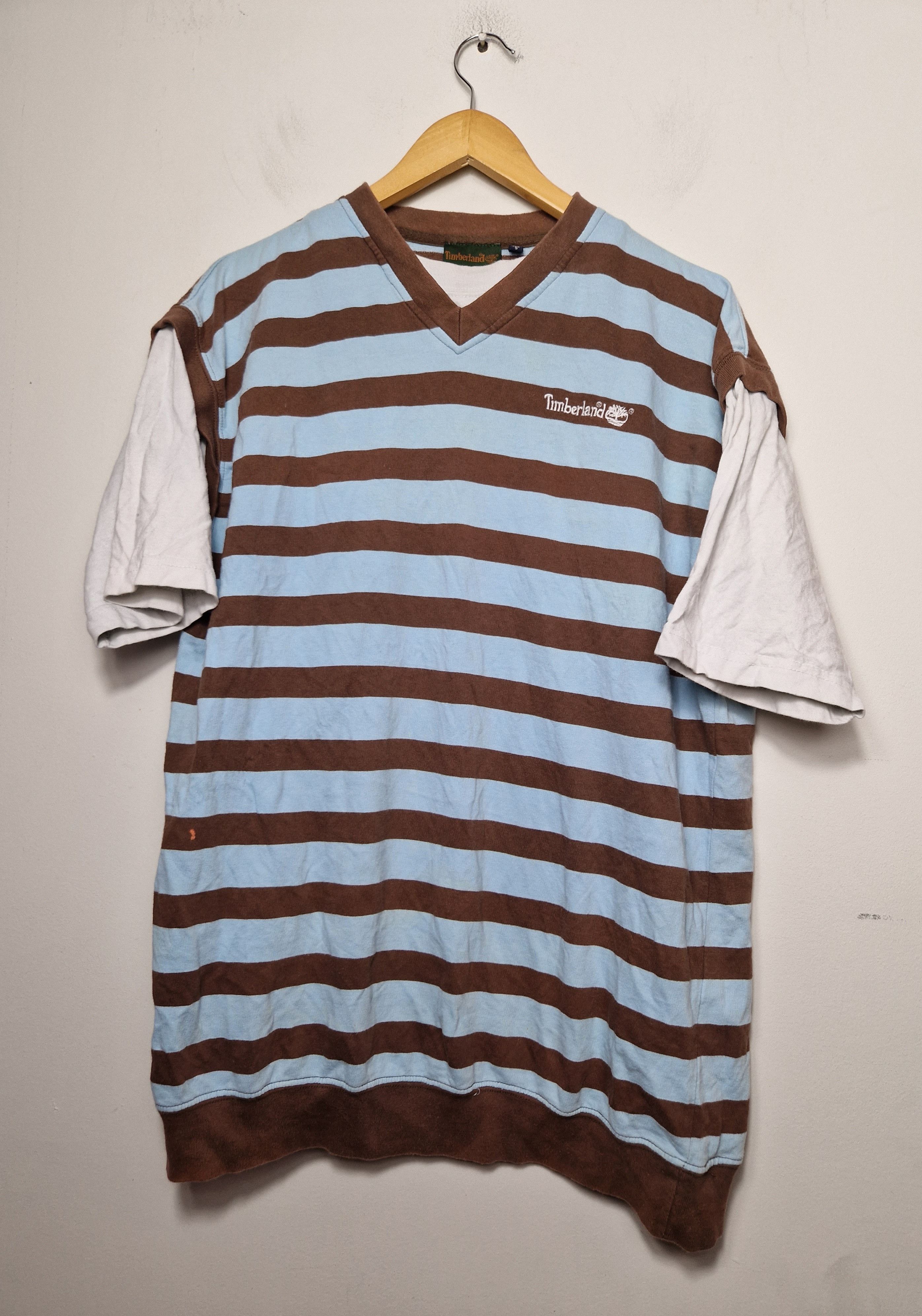 Timberland × Vintage Timberland vintage stripped vest t-shirt skate y2k Size US XL / EU 56 / 4 - 1 Thumbnail