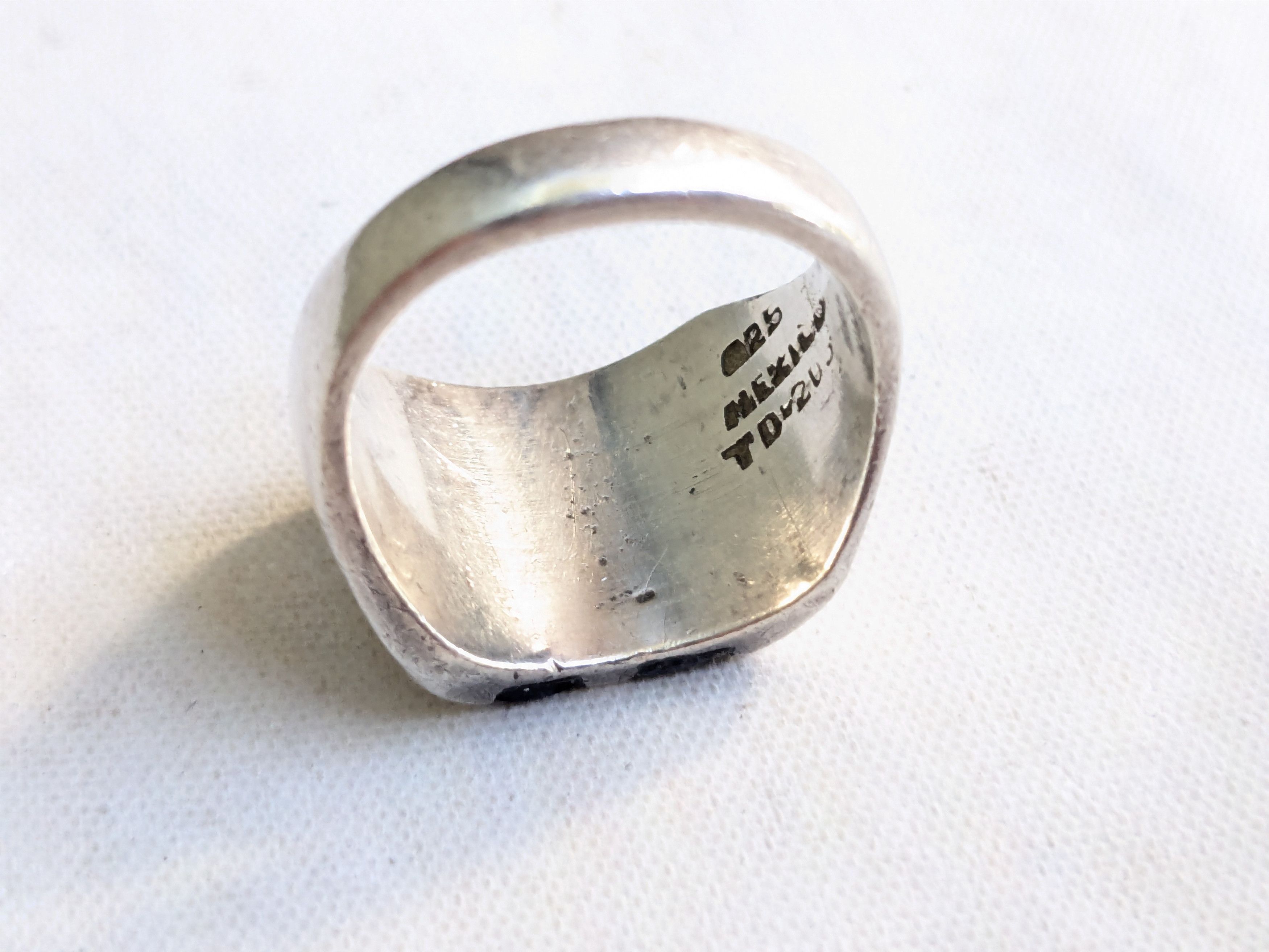Jewelry Vintage Sterling Silver Ring Sodalite Taxco 9.75 Mexico Size ONE SIZE - 7 Thumbnail