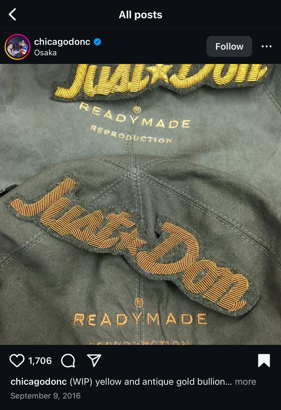 Just Don Just Don x READYMADE 2016 collab hat (yellow gold) Size ONE SIZE - 13 Thumbnail