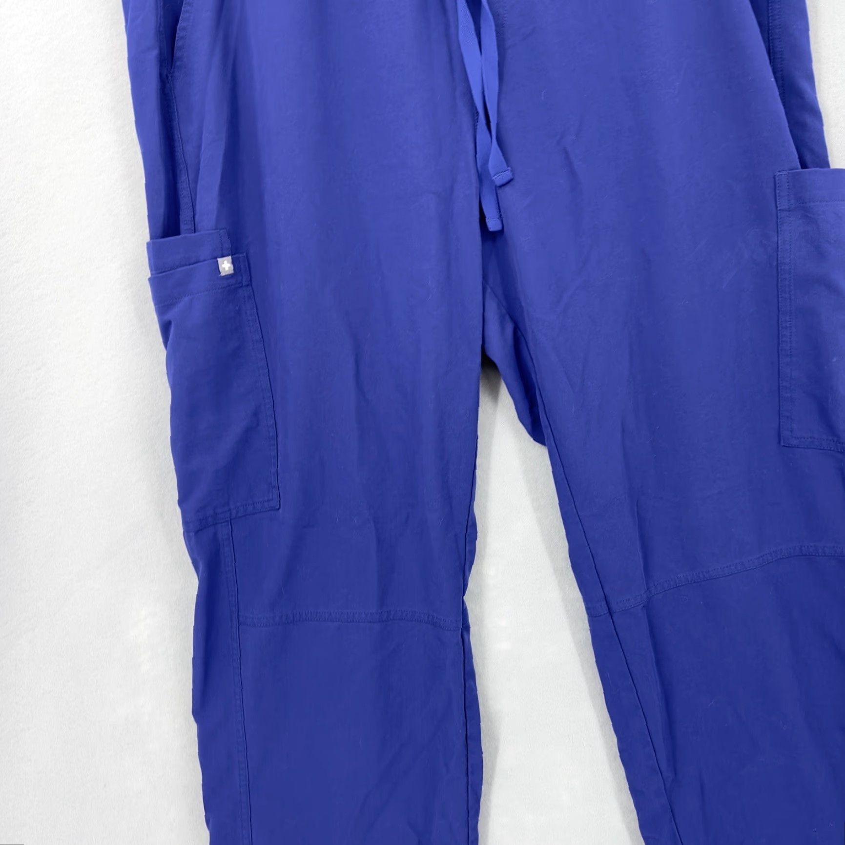 Vintage FIGS Scrub Pants Mens 2XL Technical Collection Cargo Axim Pull On Nurse Blue Pants Mens 2XL Blue FIGS Medical Solid Polyester Size US 39 - 4 Thumbnail