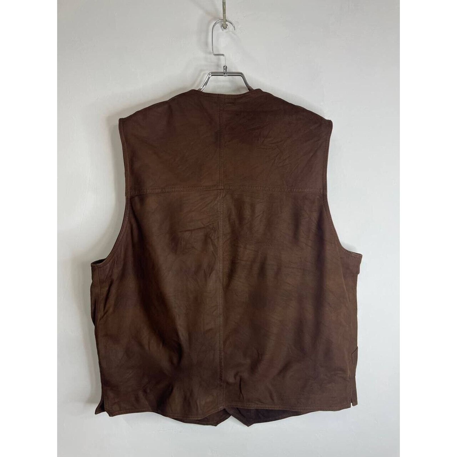 Vintage Vintage Brown Suede Leather Vest XXL Western Cowboy Size US XXL / EU 58 / 5 - 7 Thumbnail