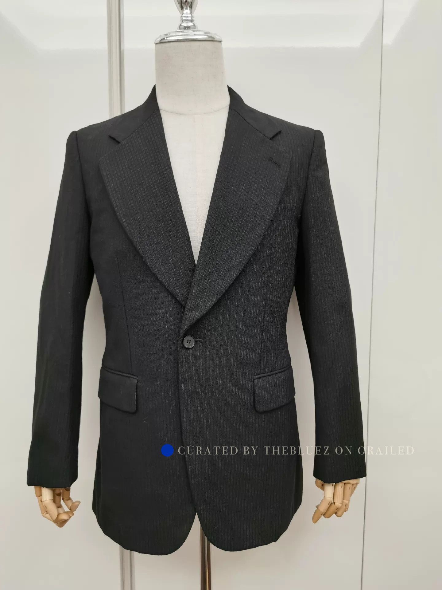 Comme des Garcons Homme Plus Subtle Stripe Black Blazer Size US M / EU 48-50 / 2 - 1 Thumbnail