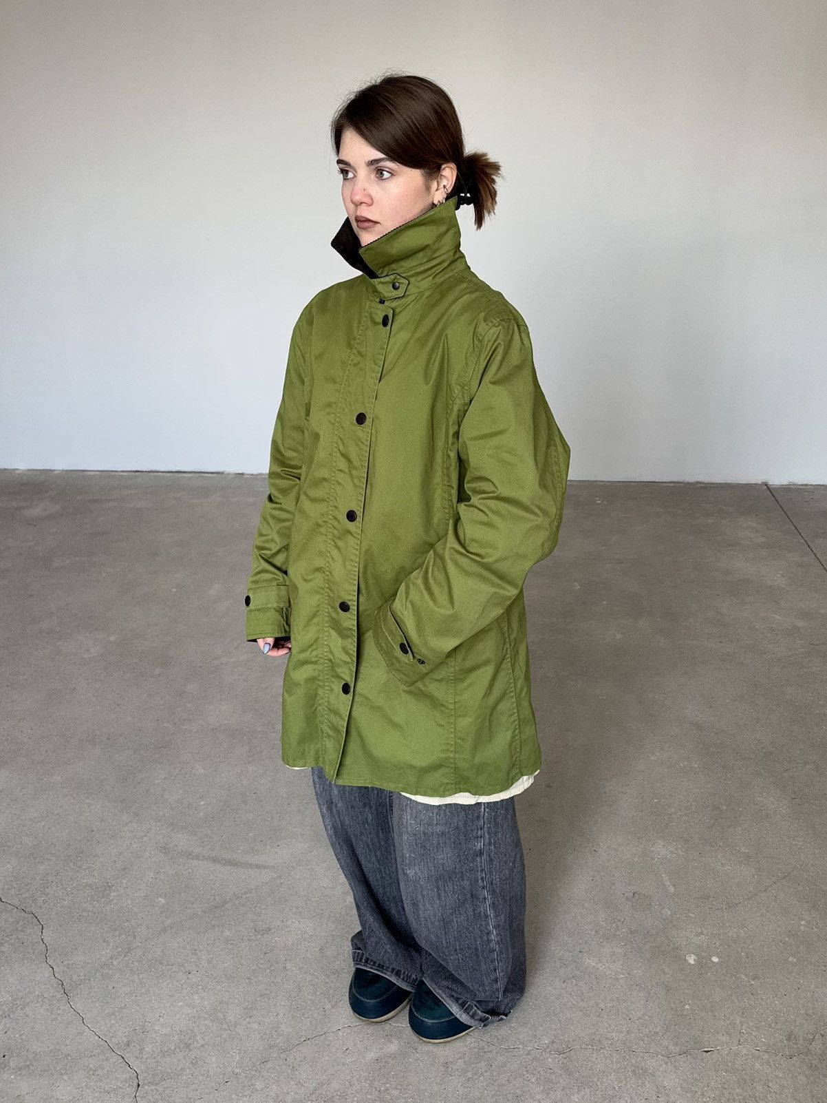 Vintage Barbour Waterproof Green Short Coat