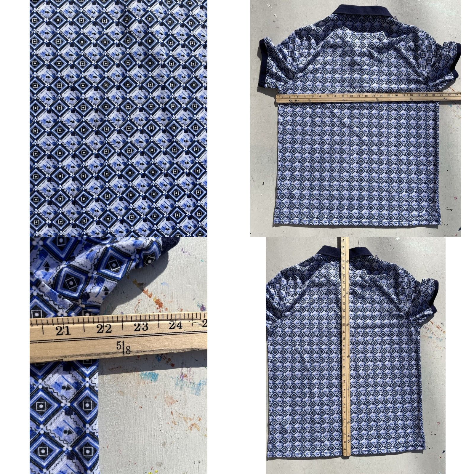 Other 1..Like No Other Polo Multicolor Diamond M Golf Casual Geometric Business Shirt Mens Adult Medium Multicolor 90s USA Logo Golf Size US M / EU 48-50 / 2 - 8 Thumbnail