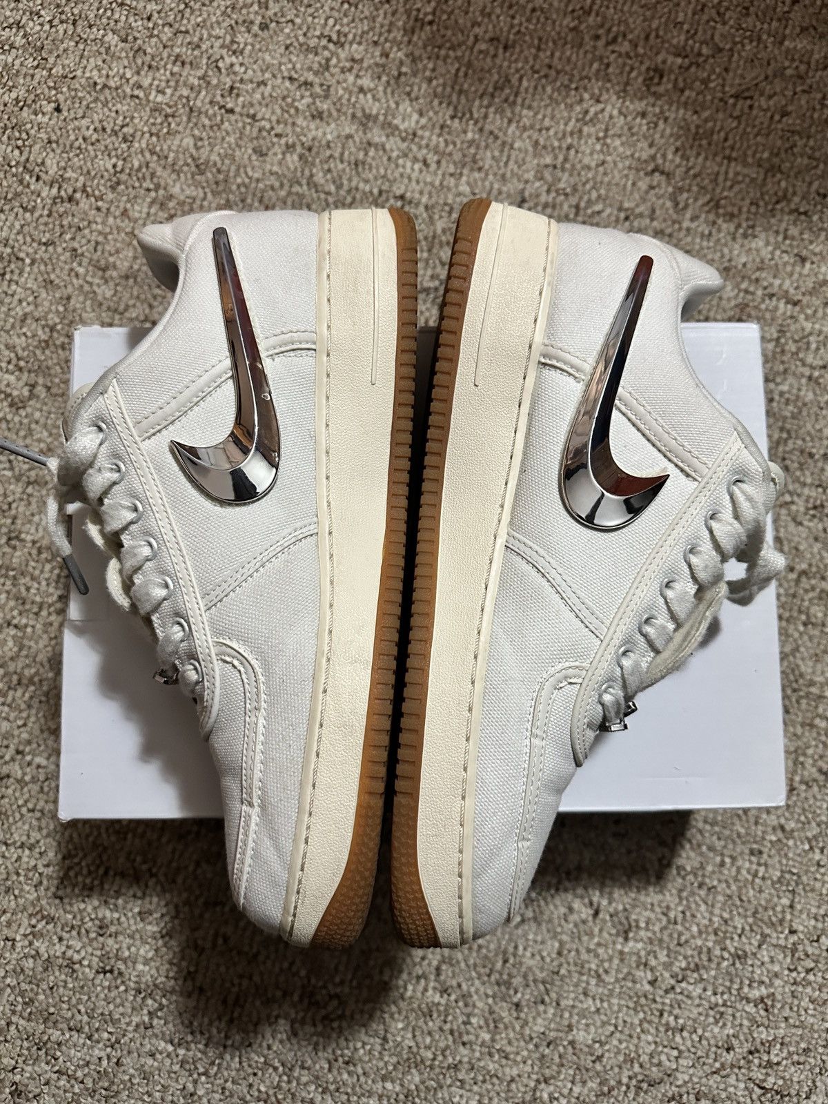 Nike Nike Air Force 1 Low Travis Scott Sail Size 10.5 Size US 10.5 / EU 43-44 - 2 Thumbnail