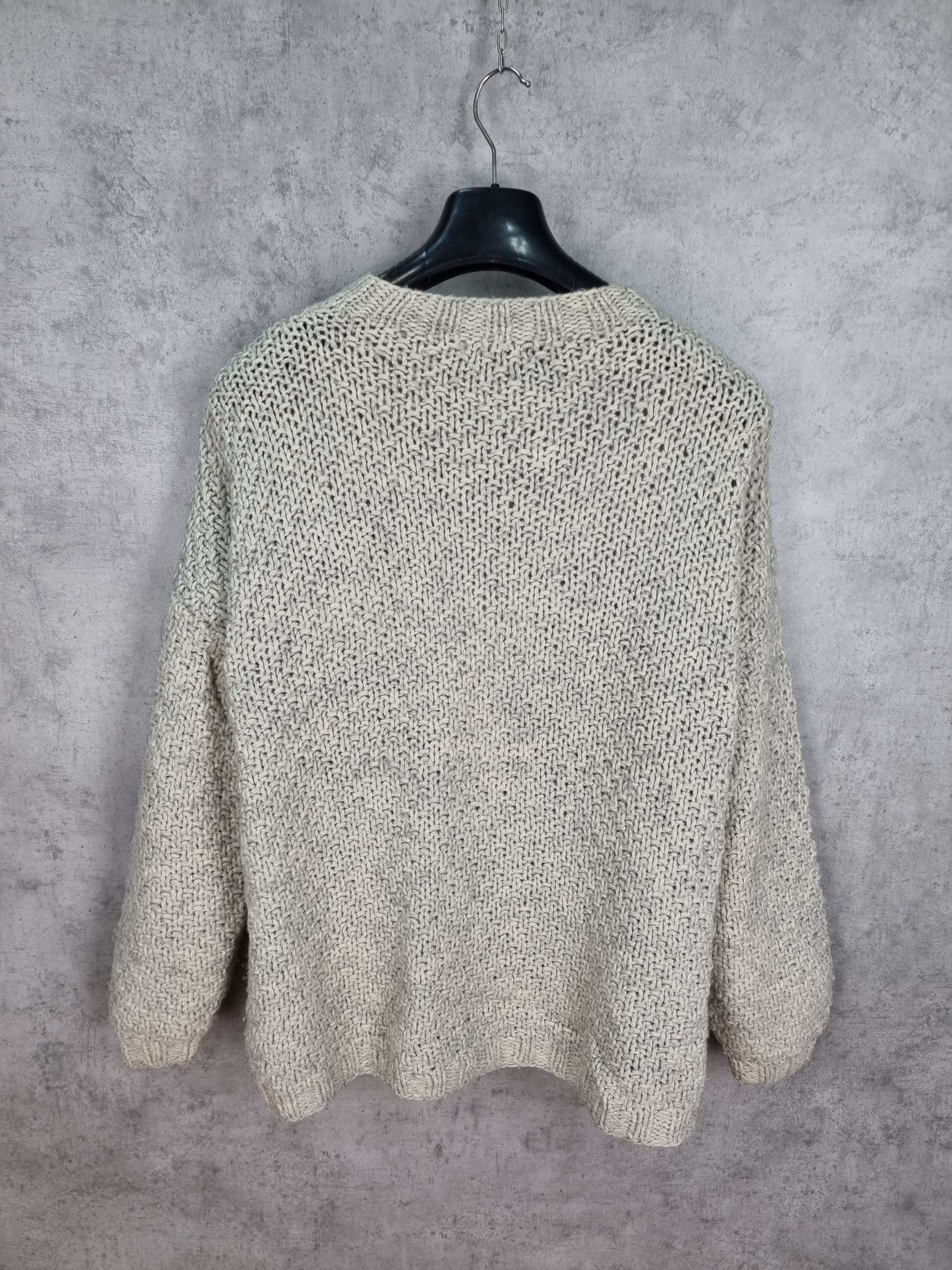 Disney × Vintage Heavy Cable Knitted Donald Duck Big Portret Vintage Sweater Size US XL / EU 56 / 4 - 3 Thumbnail
