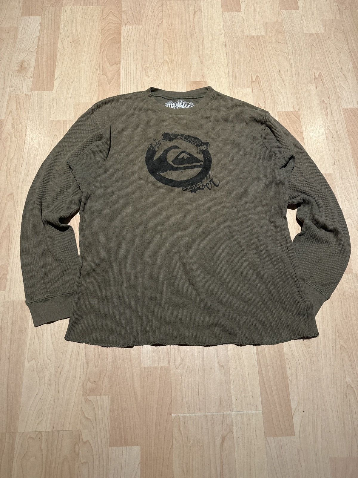 Quicksilver × Quiksilver × Vintage Y2k vintage surfwear Green Quiksilver Thermal Longsleeve Size US XL / EU 56 / 4 - 1 Thumbnail