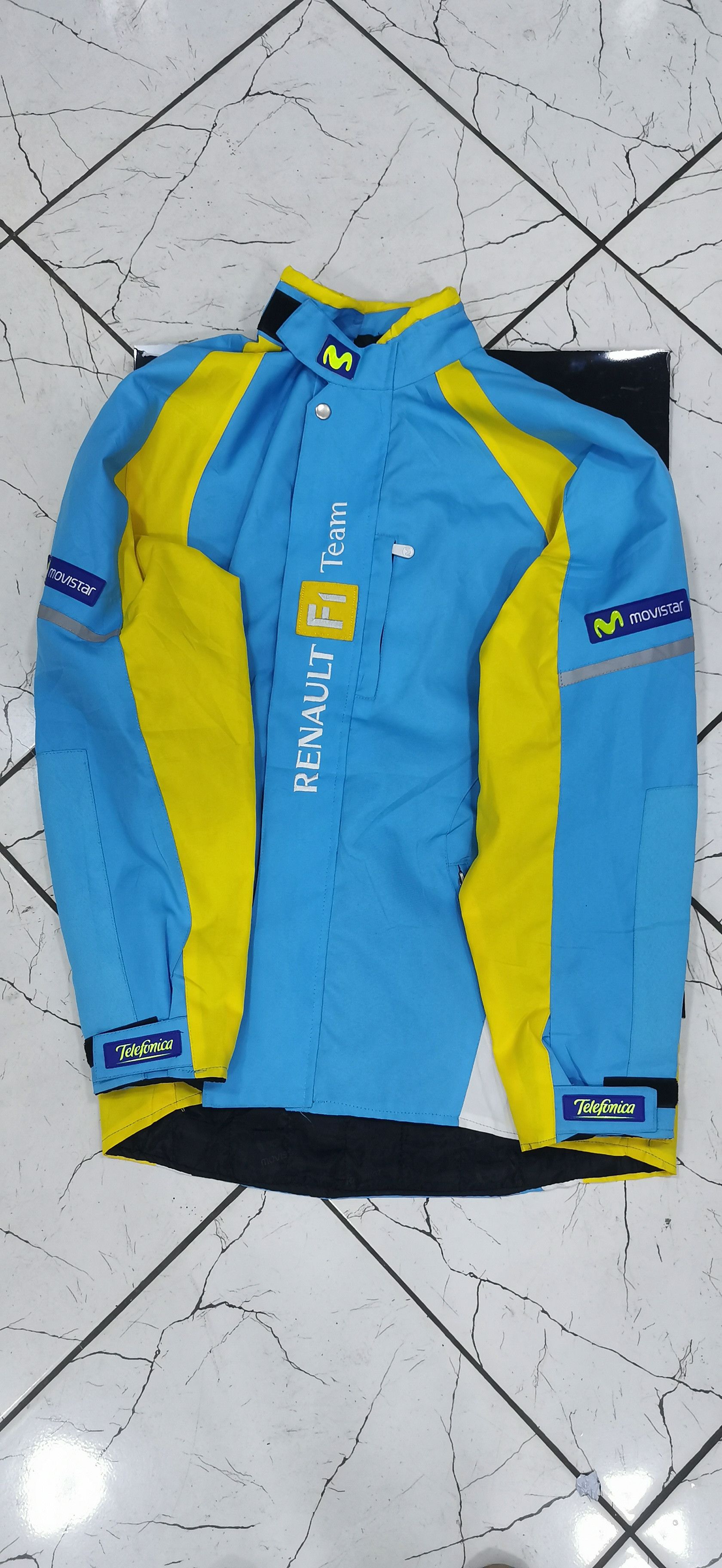 image of Formula Uno x Racing Vintage Formula 1 - Racing Jacket - Renault Size Xxl in Blue/Yellow, Men's