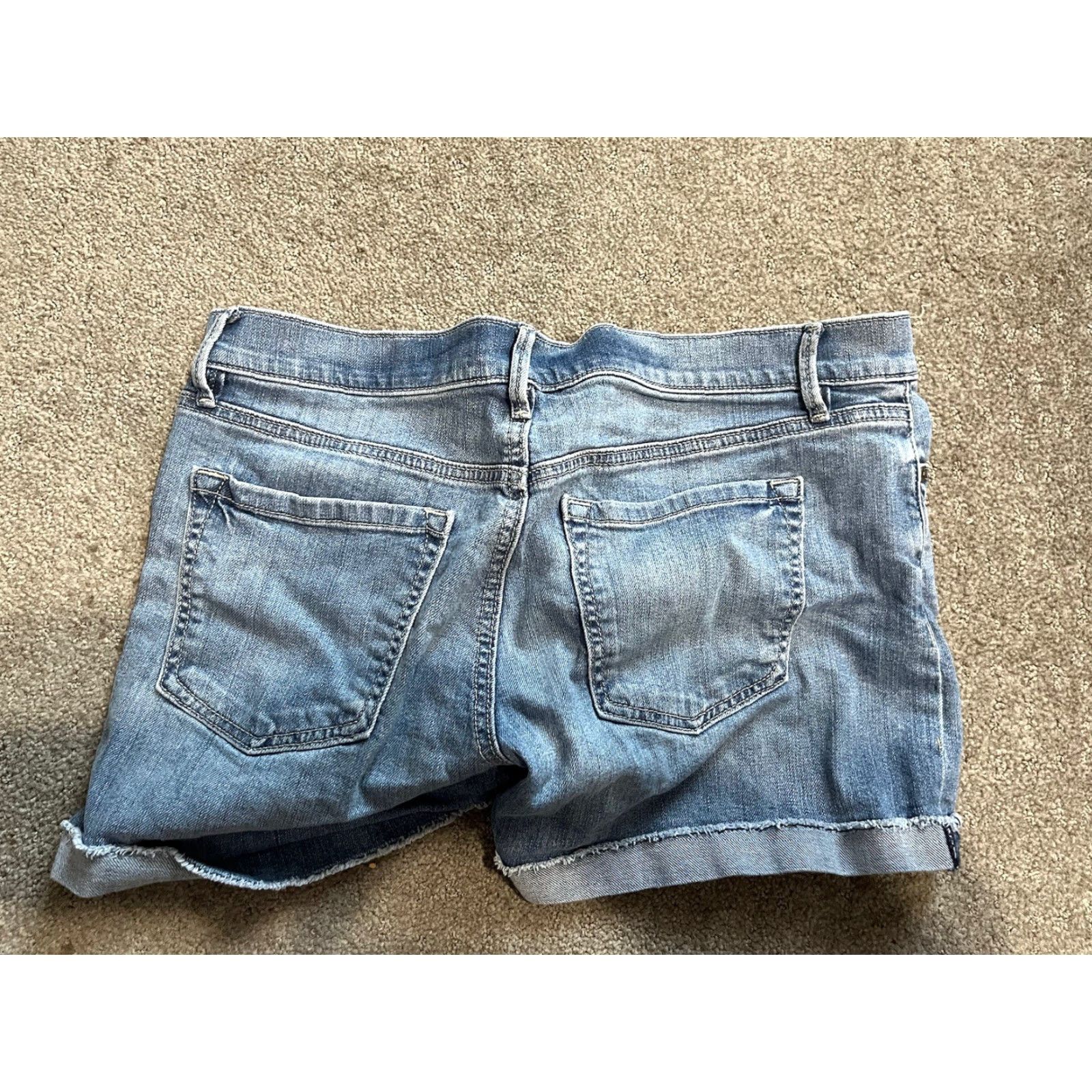 Ann Taylor Ann Taylor LOFT Denim Roll Shorts Women's Size 6 Casual Blue 5-Pocket Denim Cotton Zip Front Mid Rise Womens Size 6 Size 28" / US 6 / IT 42 - 2 Thumbnail