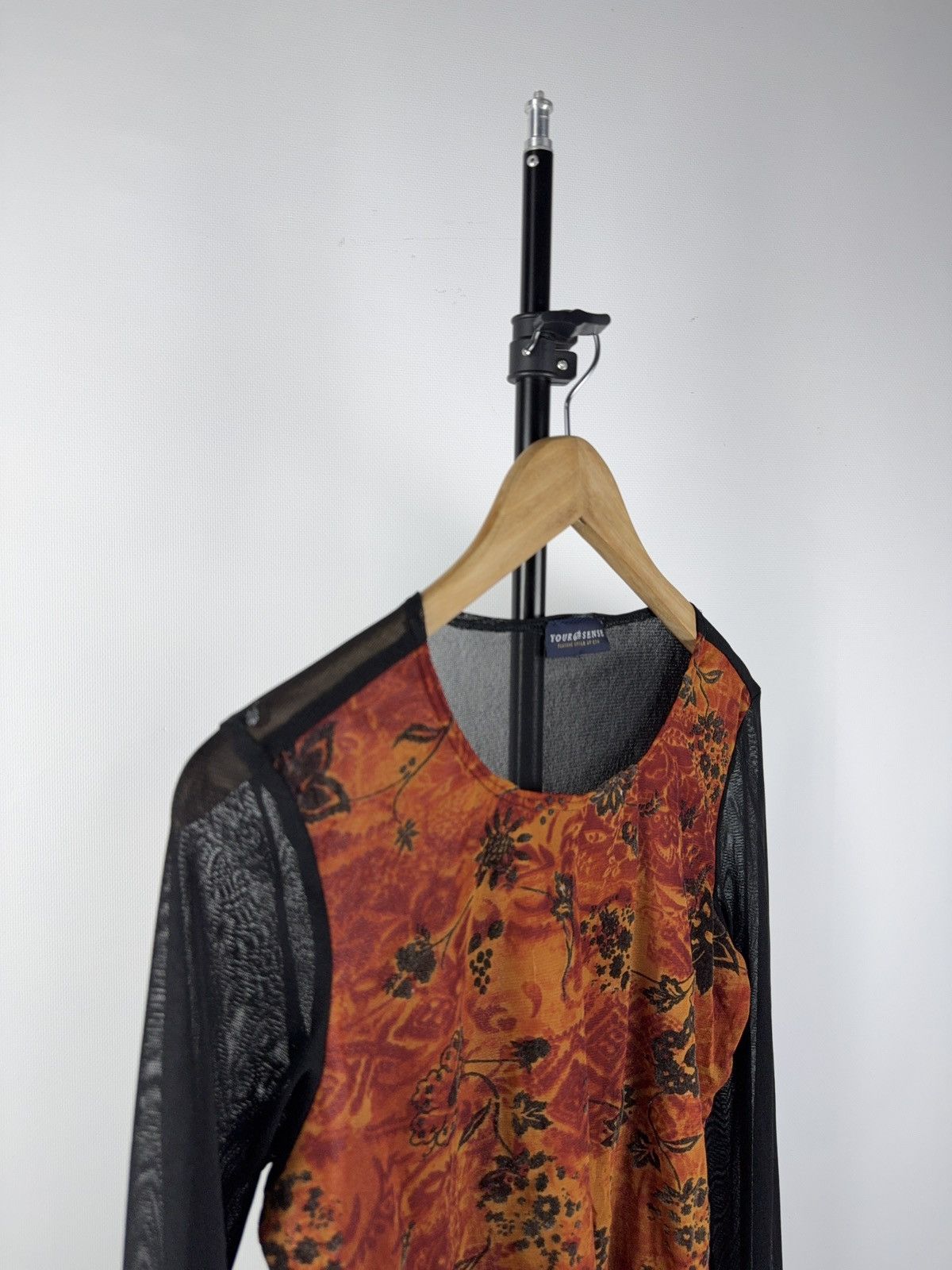 Japanese Brand Vintage 90s Y2K Japanese Abstract Retro Mesh JPG Longsleeve Size M / US 6-8 / IT 42-44 - 2 Thumbnail