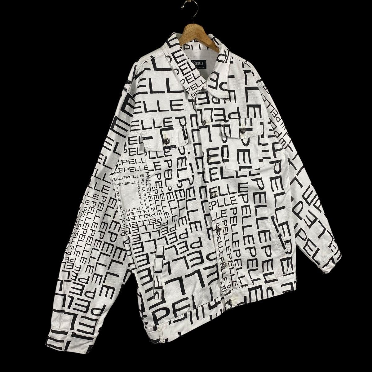 Marc Buchanan Vintage Pelle Pelle Marc Buchanan Full Print denim Jacket Size US XL / EU 56 / 4 - 3 Thumbnail
