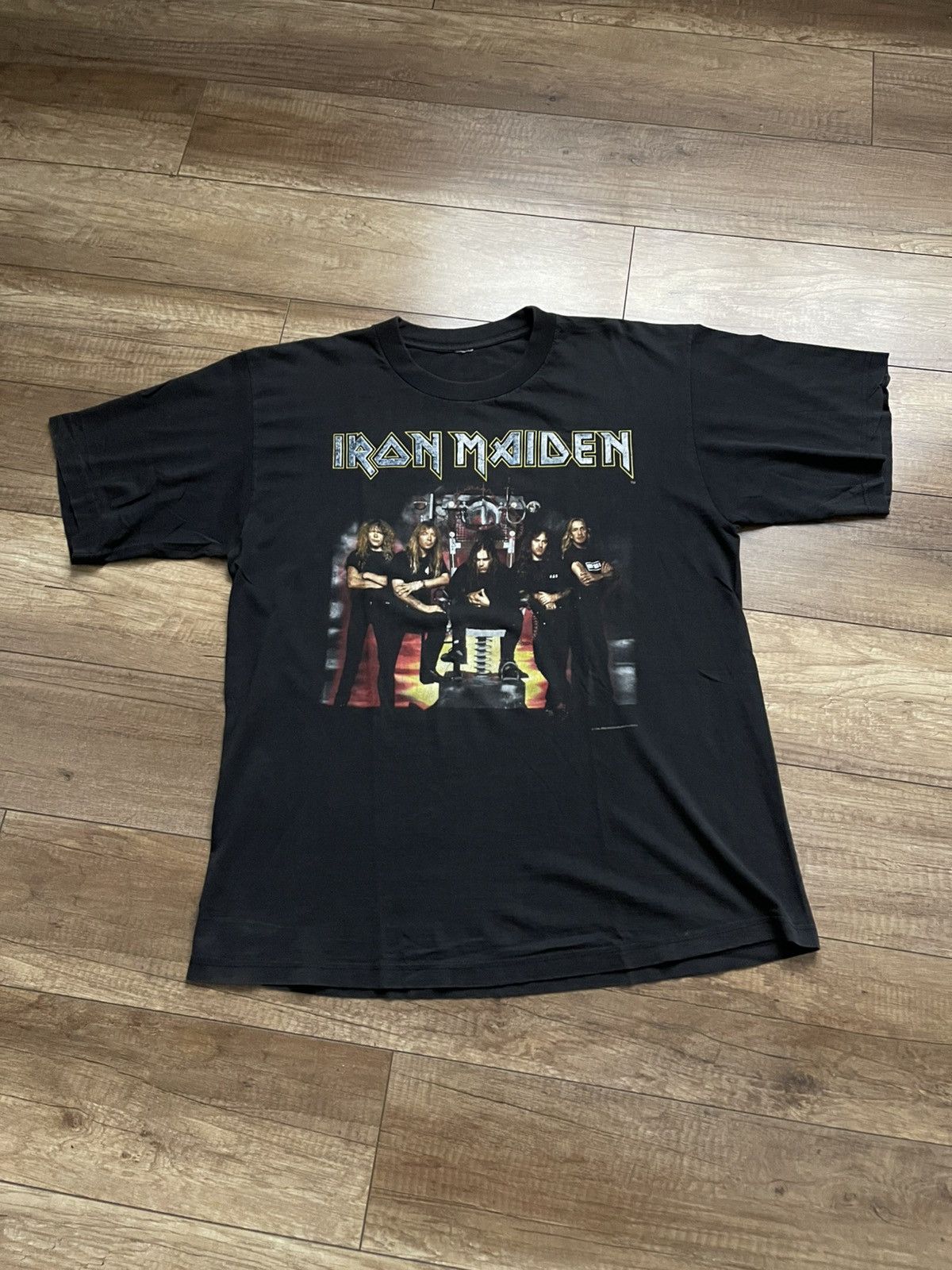Band Tees 1995 Iron Maiden The X Factor Vintage Rock Band T-Shirt Tee Size US XL / EU 56 / 4 - 2 Thumbnail