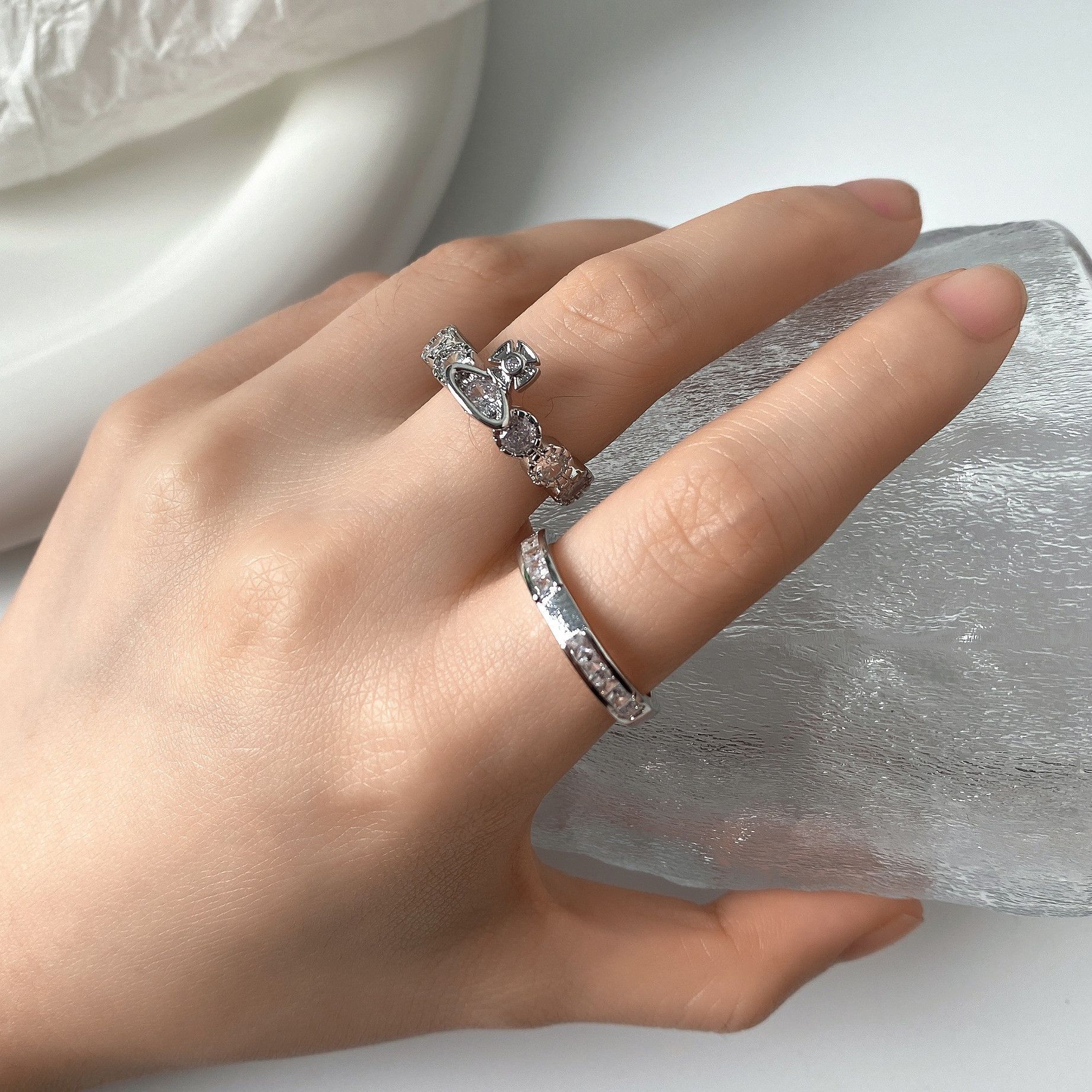 Jewelry Vintage Jewelry Rings Open Size Chrome Ring (Size 7-13) Size ONE SIZE - 1 Thumbnail