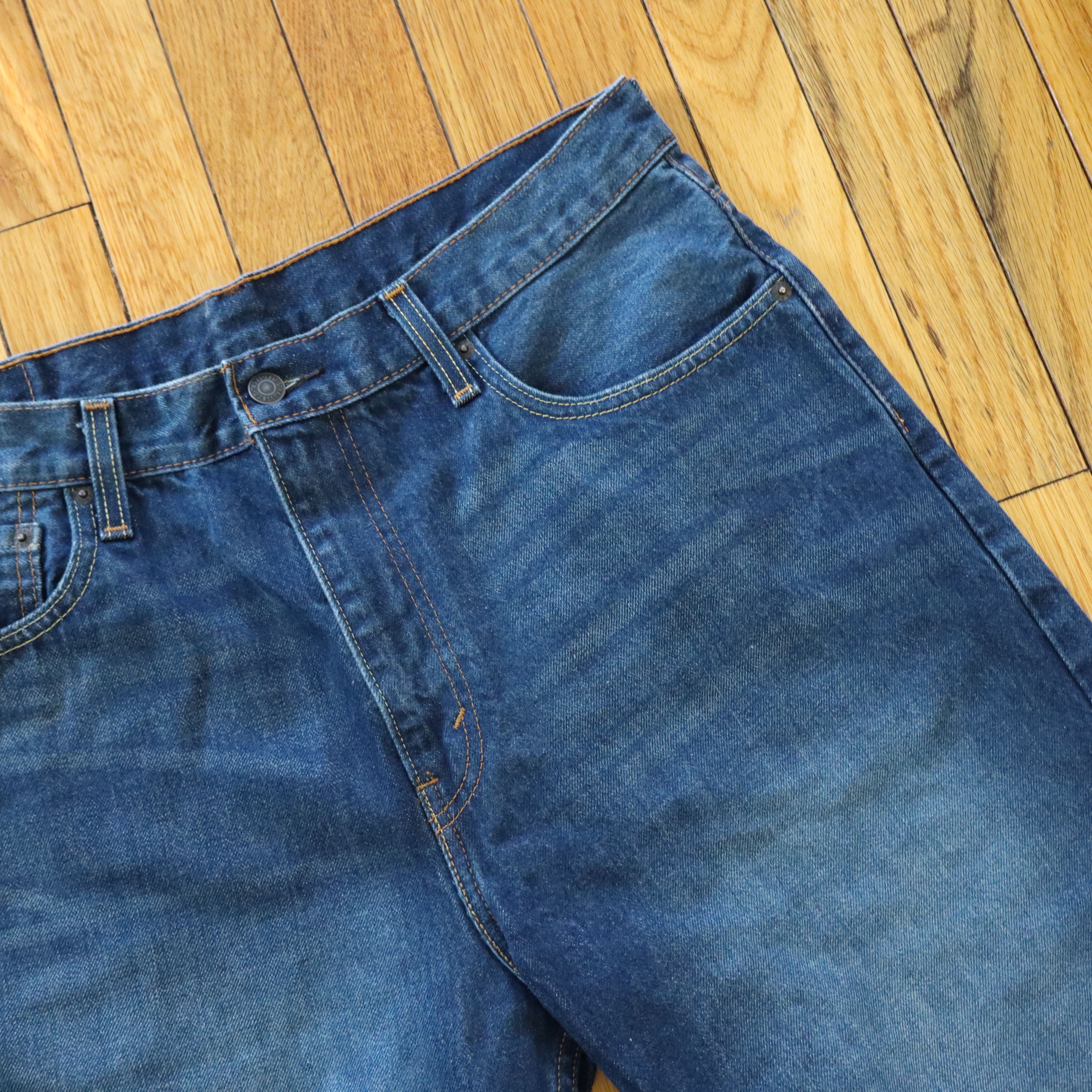 Carhartt × Dickies × Levi's Vintage Levis 569 Wide Leg Baggy Skater Denim Shorts Jorts Size US 34 / EU 50 - 2 Thumbnail