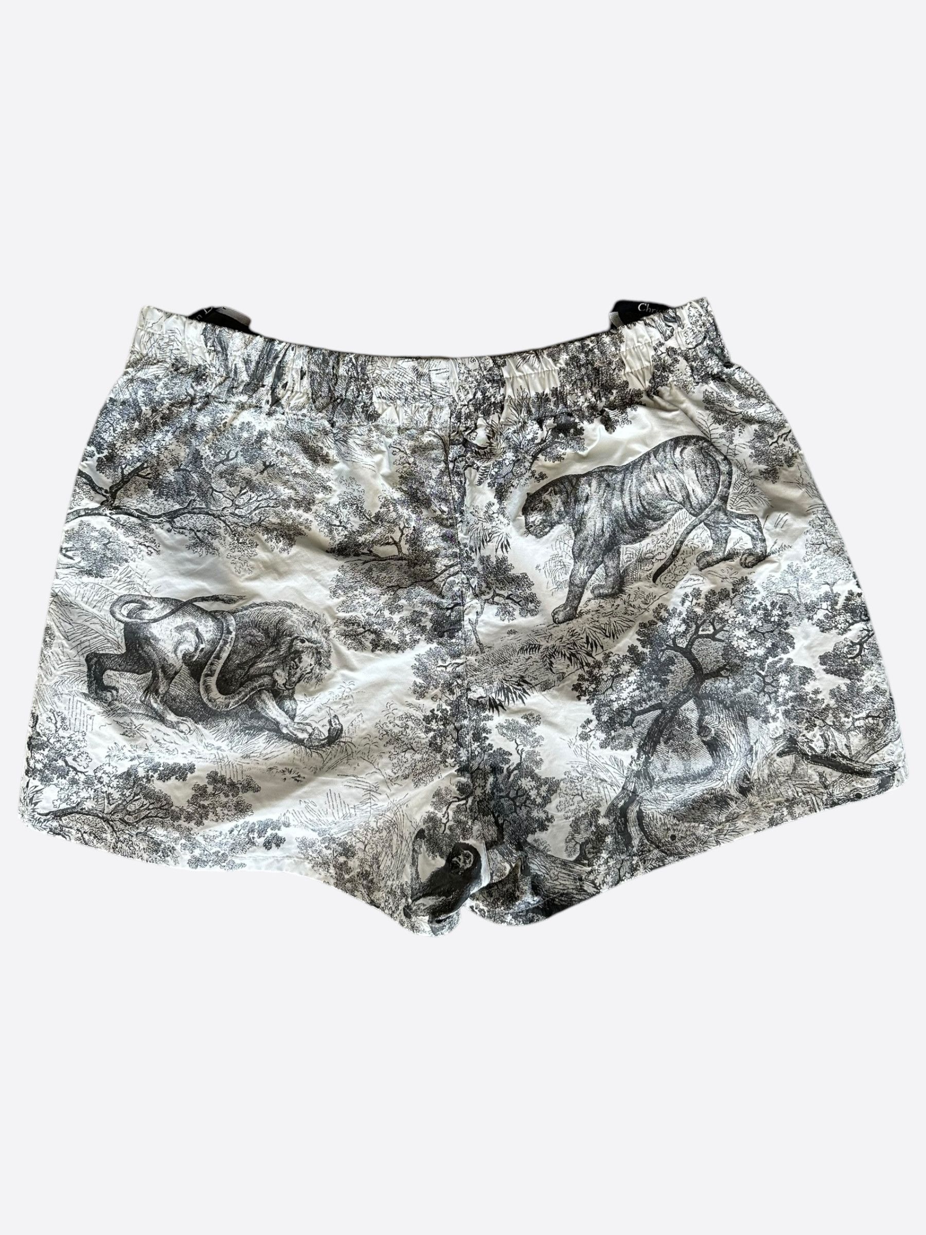 Dior Dior White & Grey Toile de Jouy iviera Women's Shorts Size 26" / US 2 / IT 38 - 2 Thumbnail