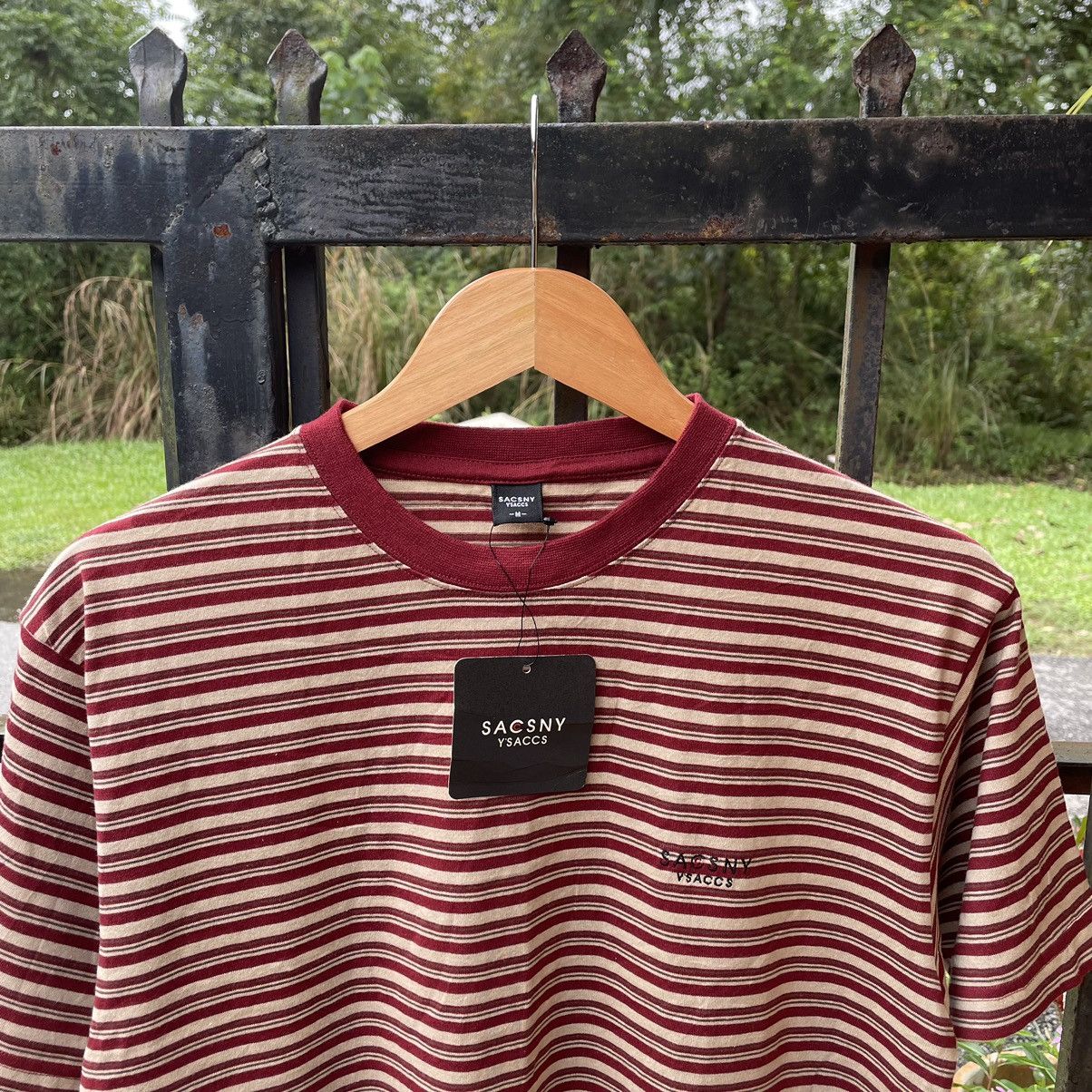 Designer × Vintage × Yohji Yamamoto 🔥🇯🇵NOS Unworm Sacsny Ysaccs By Yohji Yamamoto Striped Tee Size US M / EU 48-50 / 2 - 9 Thumbnail