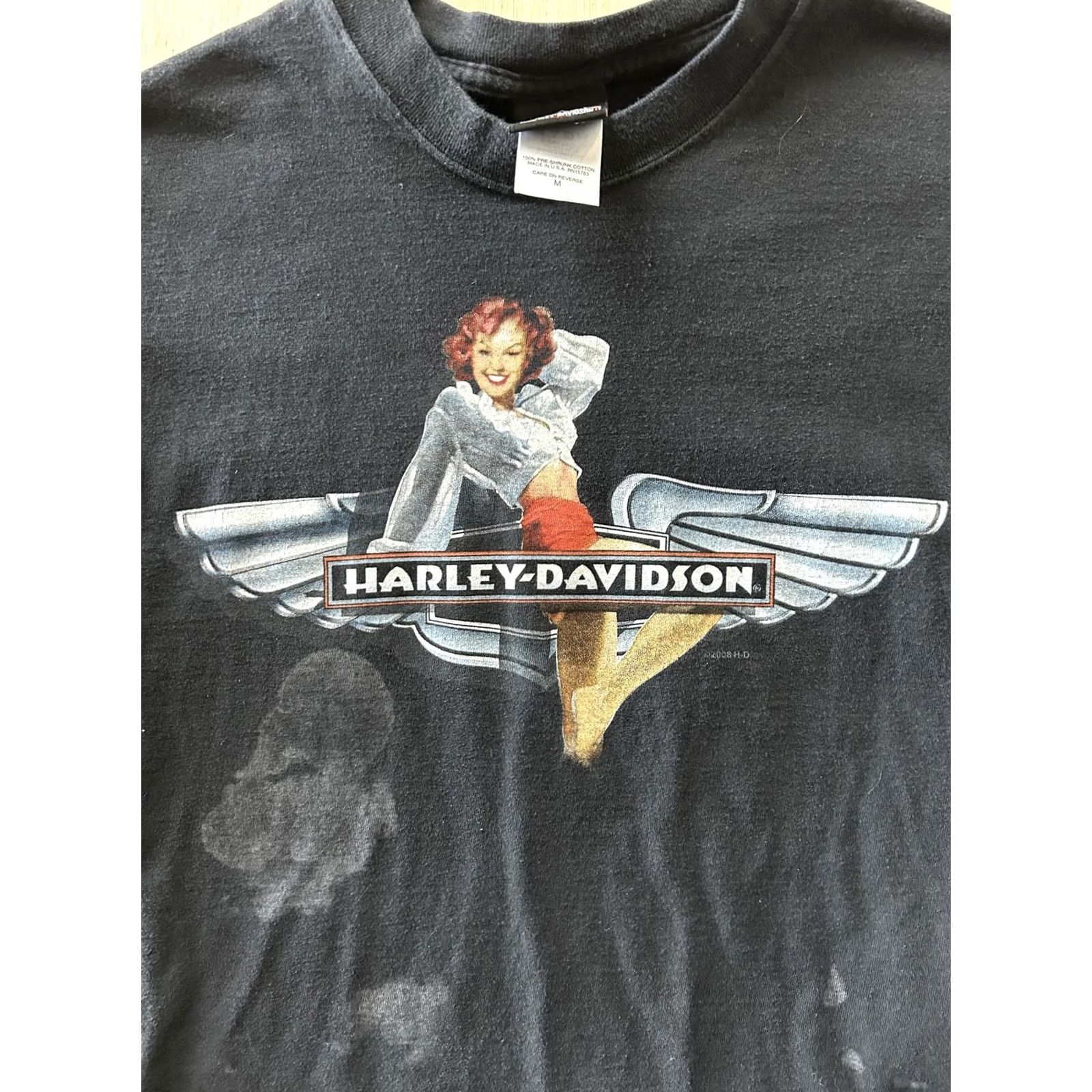 Harley Davidson VINTAGE Harley-Davidson Shirt Mens M Black Pin Up San Diego California Tee Size US M / EU 48-50 / 2 - 4 Thumbnail