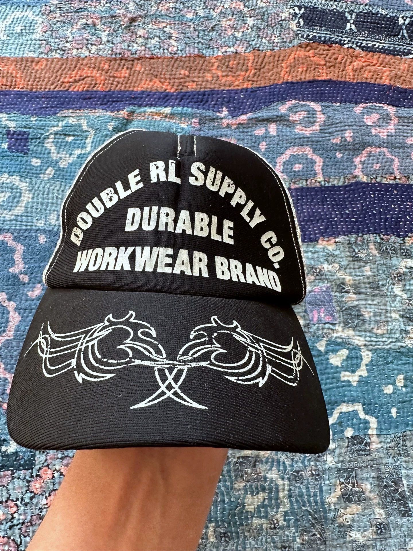 RRL Ralph Lauren RRL Printed Mesh Back Baseball Cap (Like New, OS) Size ONE SIZE - 1 Thumbnail