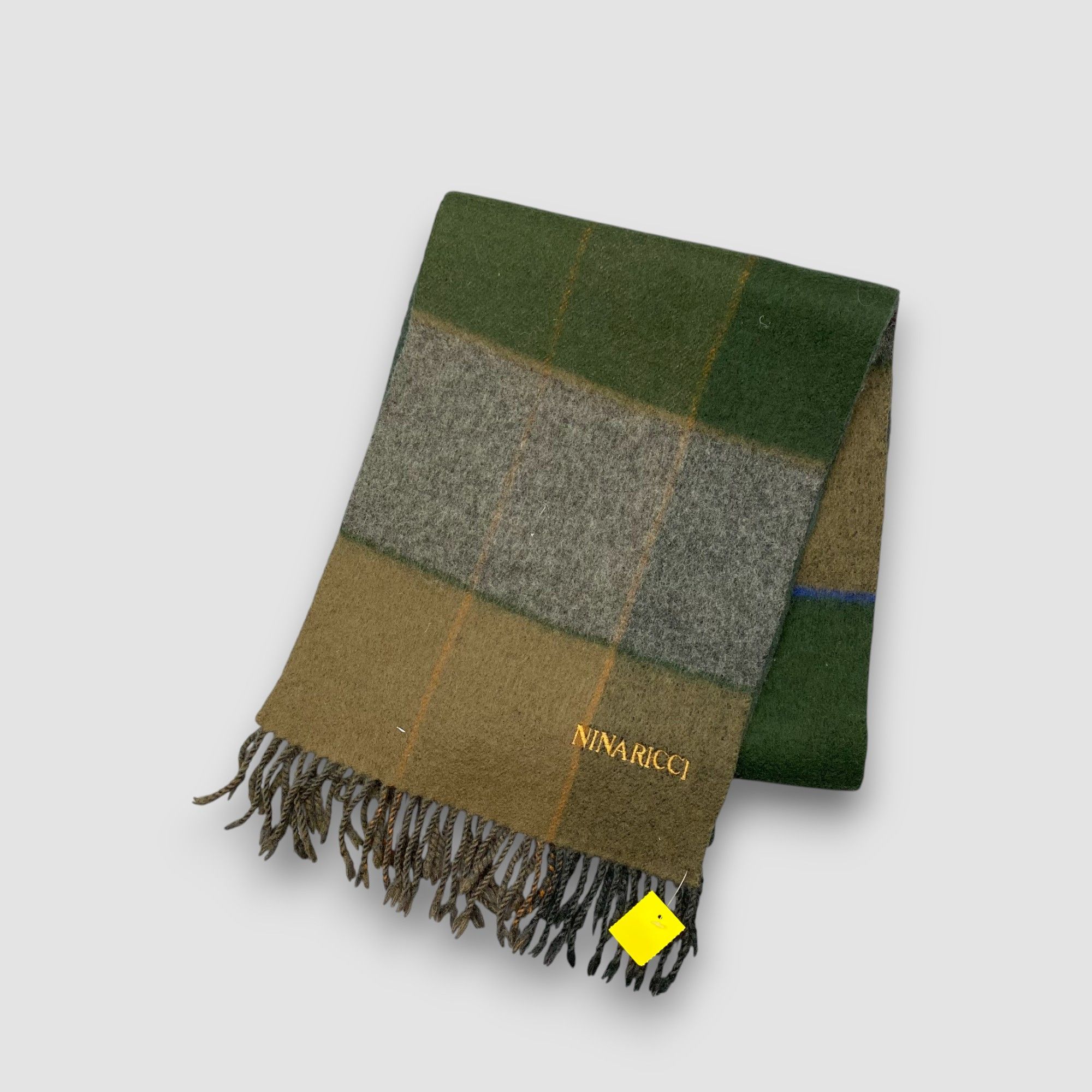 Japanese Brand Vintage Nina Ricci Scarf Wool Cashmere Muffler Scarves Size ONE SIZE - 3 Thumbnail