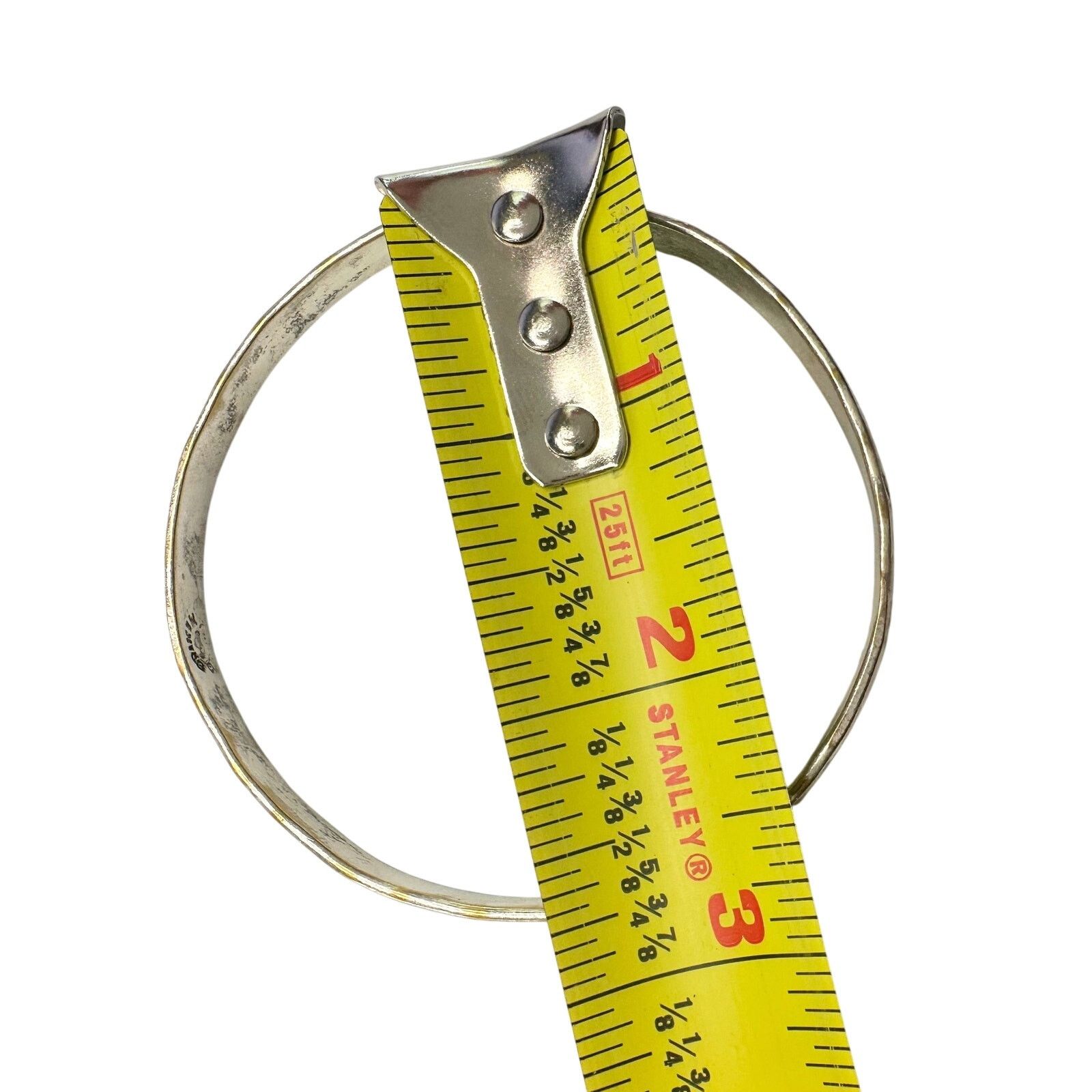 Other Symbol Etched Silverplated Bangle bracelets Stamped MEXICO Size ONE SIZE - 18 Thumbnail