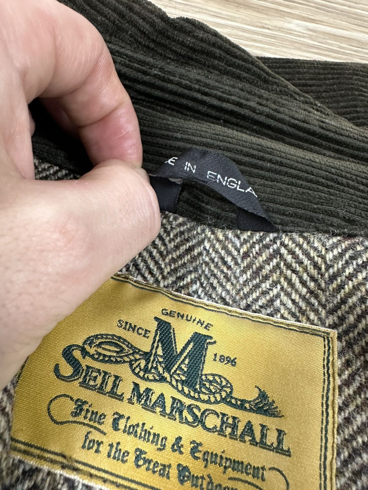 Harris Tweed × Seil Marschall Seil Marschall wax Parka Coat Green jacket Harris Tweed Size US L / EU 52-54 / 3 - 10 Thumbnail