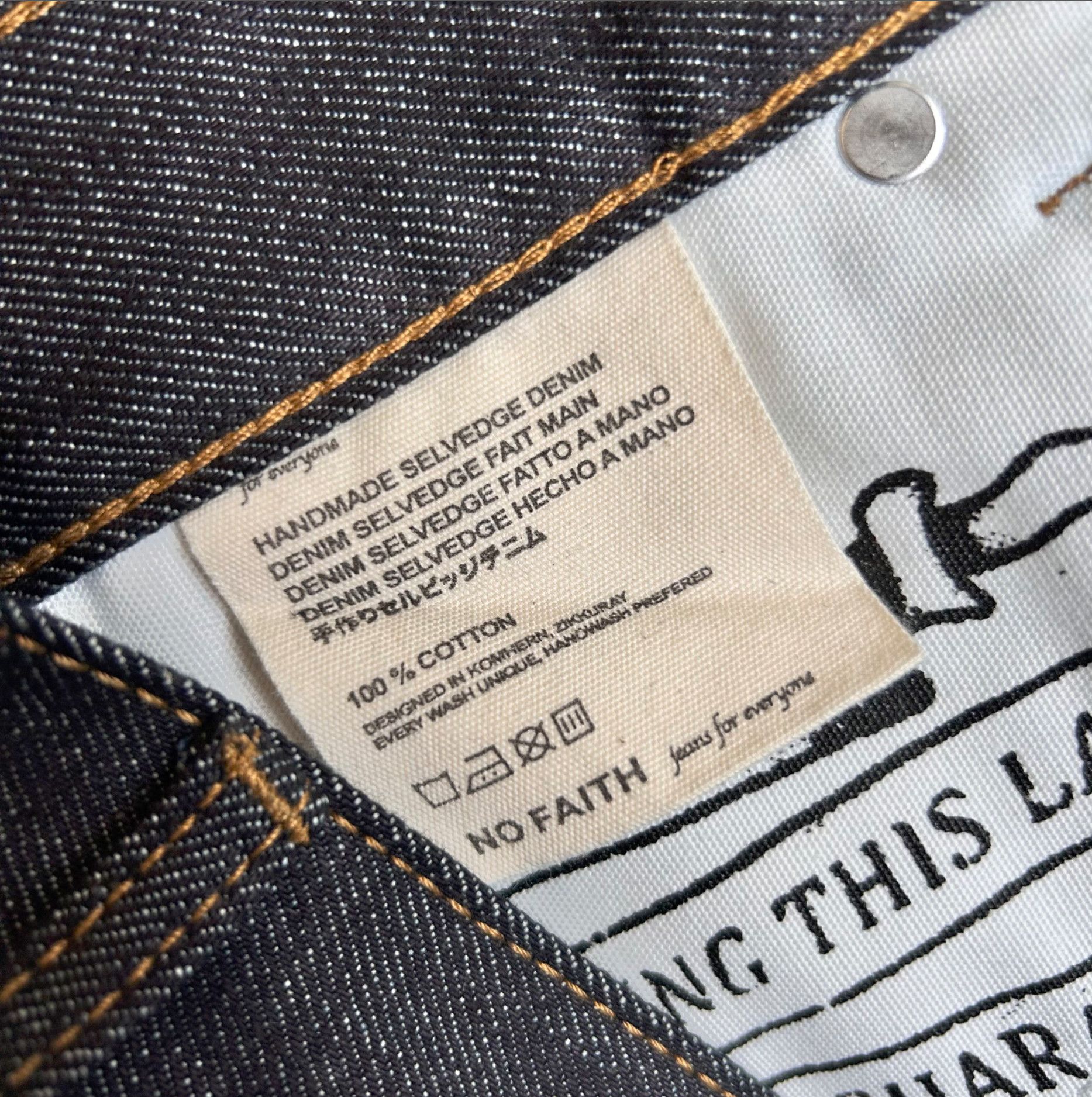 No Faith Studios No Faith Denim Japanese Selvedge Size US 32 / EU 48 - 7 Thumbnail