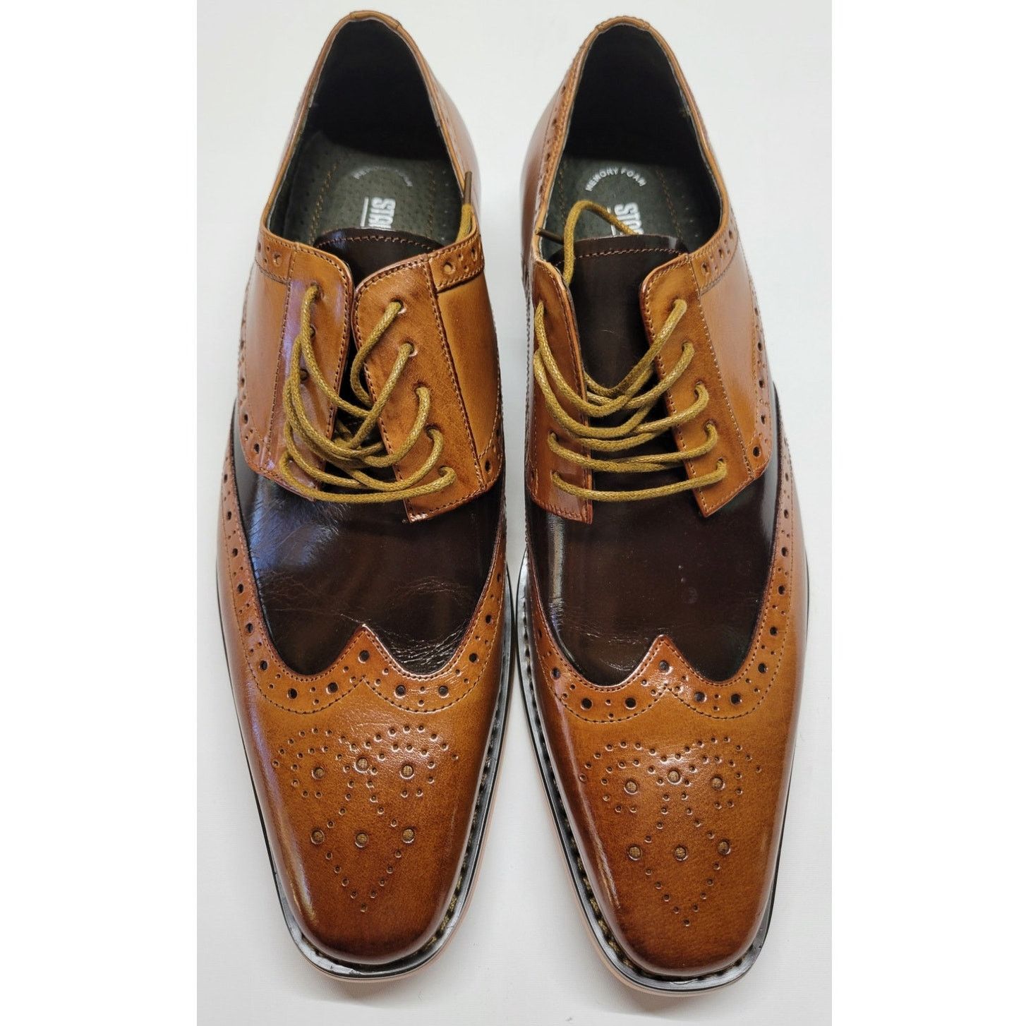 Stacy Adam’s Tinsley Wingtop Lace Up Oxford Tan/Brown Size:11.5 Stacy Adams Stacy Adams Men main image 2