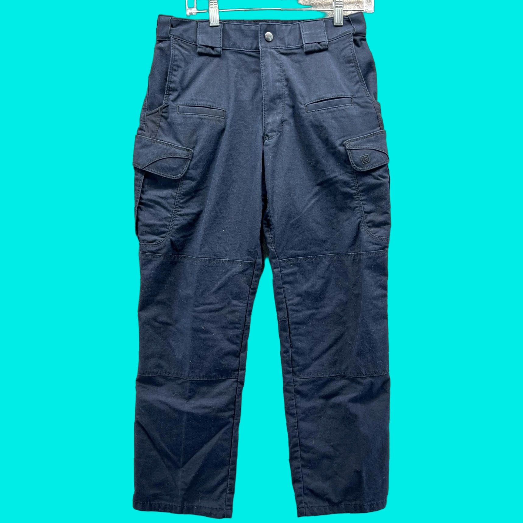 Vintage 5.11 Tactical Pants Mens 30x30 Blue Cargo Canvas Relaxed Fit Workwear Outdoor Pants Mens Blue Cargo Pocket Activated for Utility Size US 30 / EU 46 - 1 Thumbnail