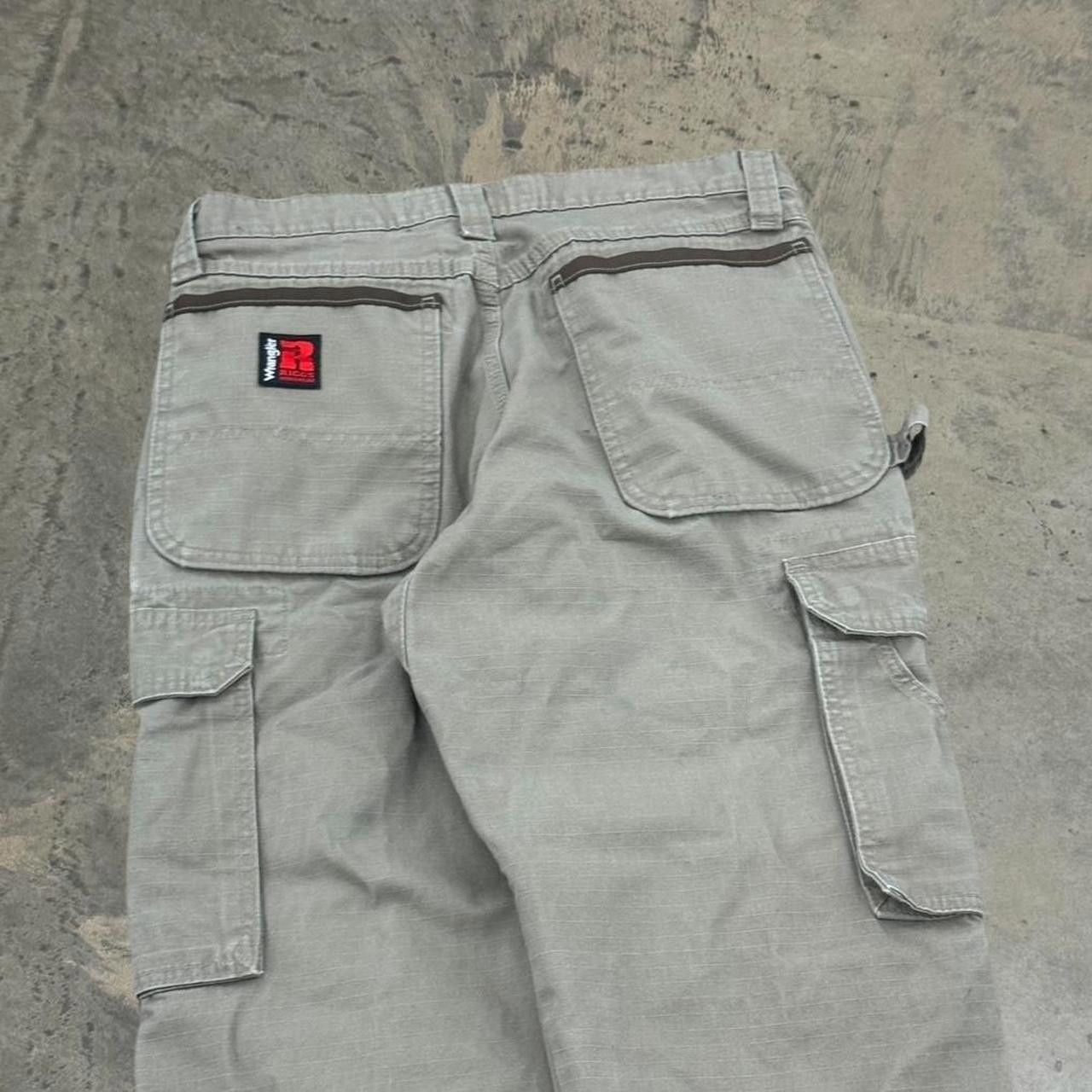 Vintage × Wrangler Vintage Y2K Wrangler Riggs Distressed Canvas Carpenter Pants Size US 30 / EU 46 - 2 Thumbnail
