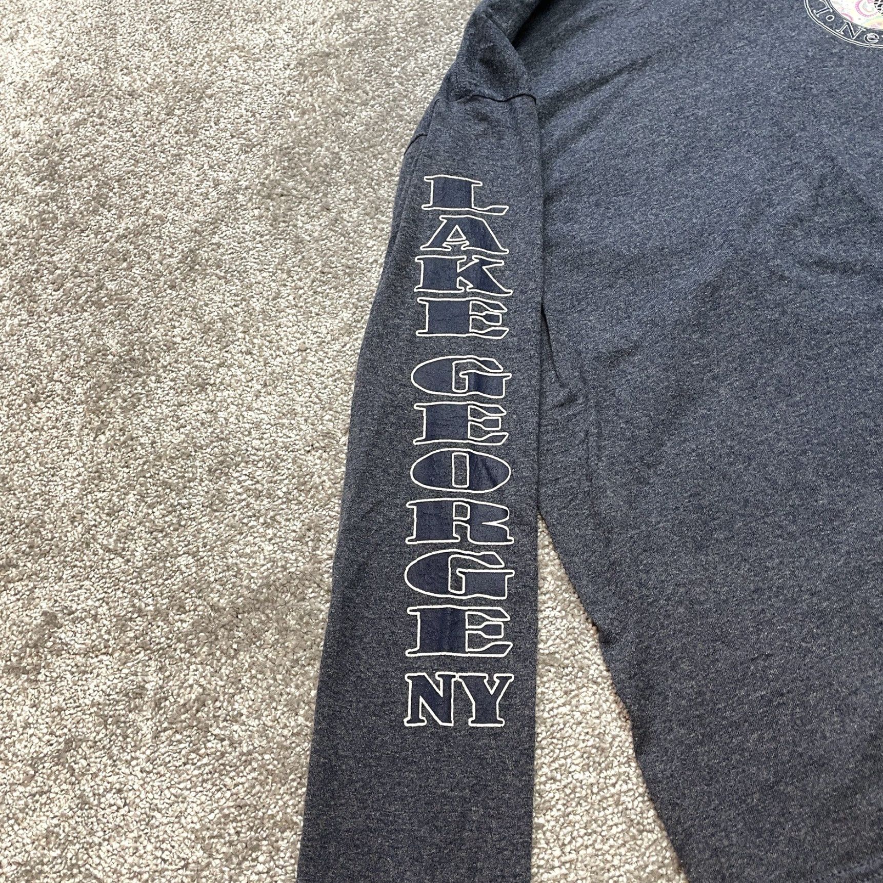 Jerzees VINTAGE: Jerzees Dri Power Shirt Adult Medium Blue Long Sleeve Lake George New York Logo Size US M / EU 48-50 / 2 - 6 Thumbnail