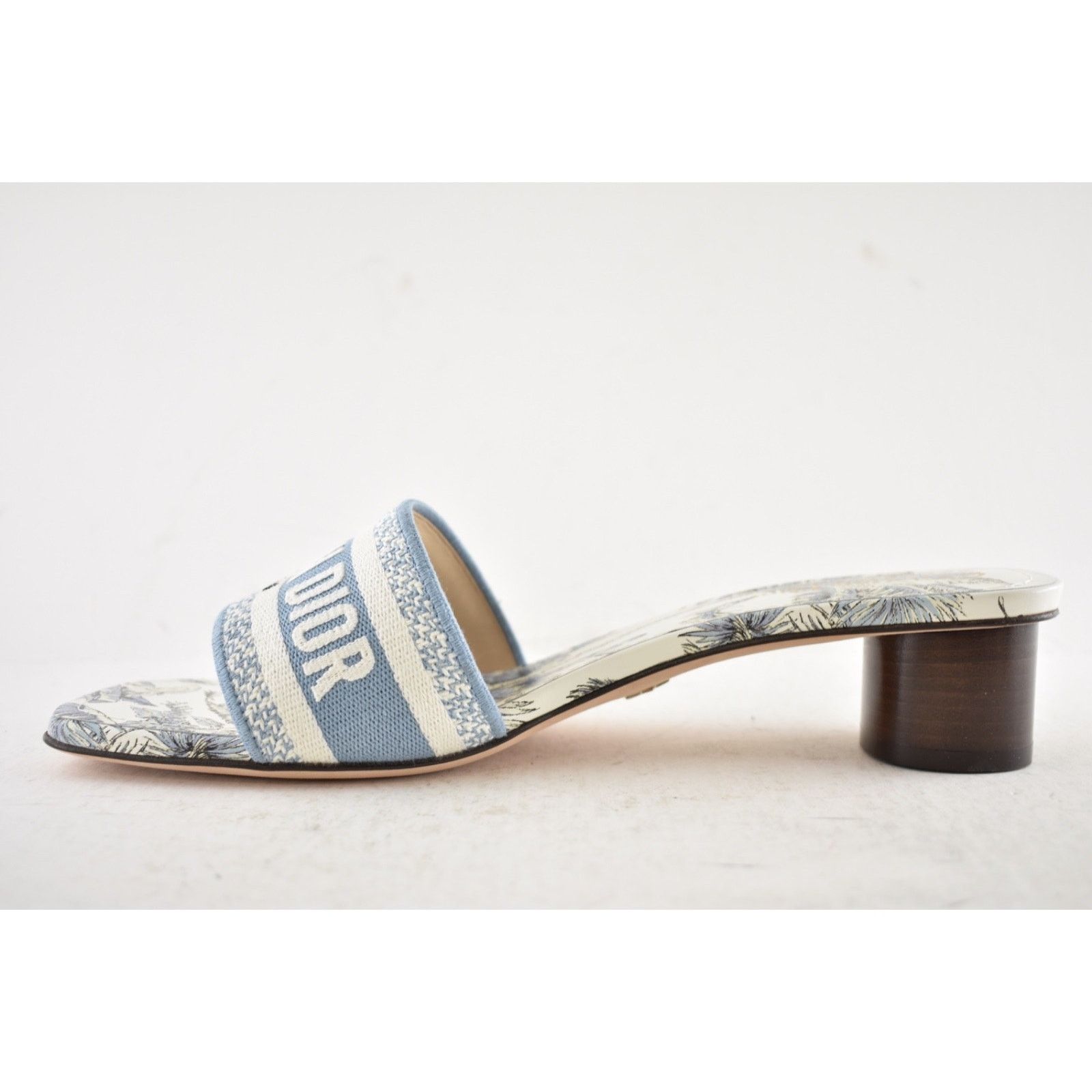 Dior Christian Dior Dway Heeled Slide Blue White TDJ Palms 41.5 Size US 11.5 / IT 41.5 - 10 Thumbnail