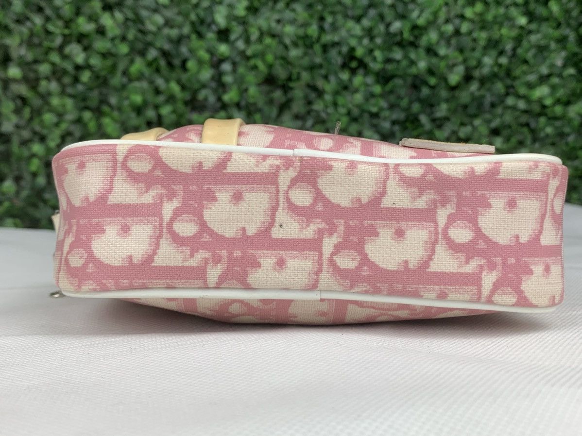 Dior Christian Dior Trotter Monogram Wrist Bag Pink Canvas Size ONE SIZE - 7 Thumbnail