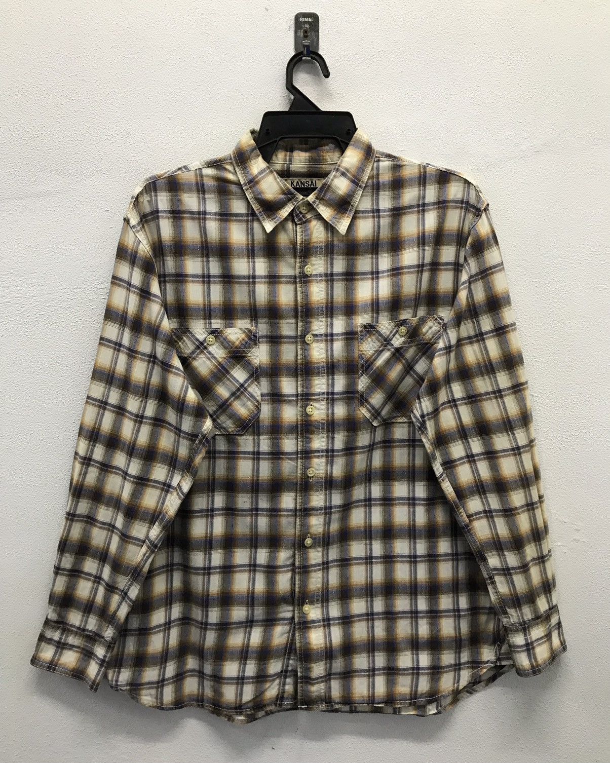 Kansai Yamamoto × Vintage Vintage Kansai Jeans Long Sleeve Shirt Button Up Size US L / EU 52-54 / 3 - 1 Thumbnail