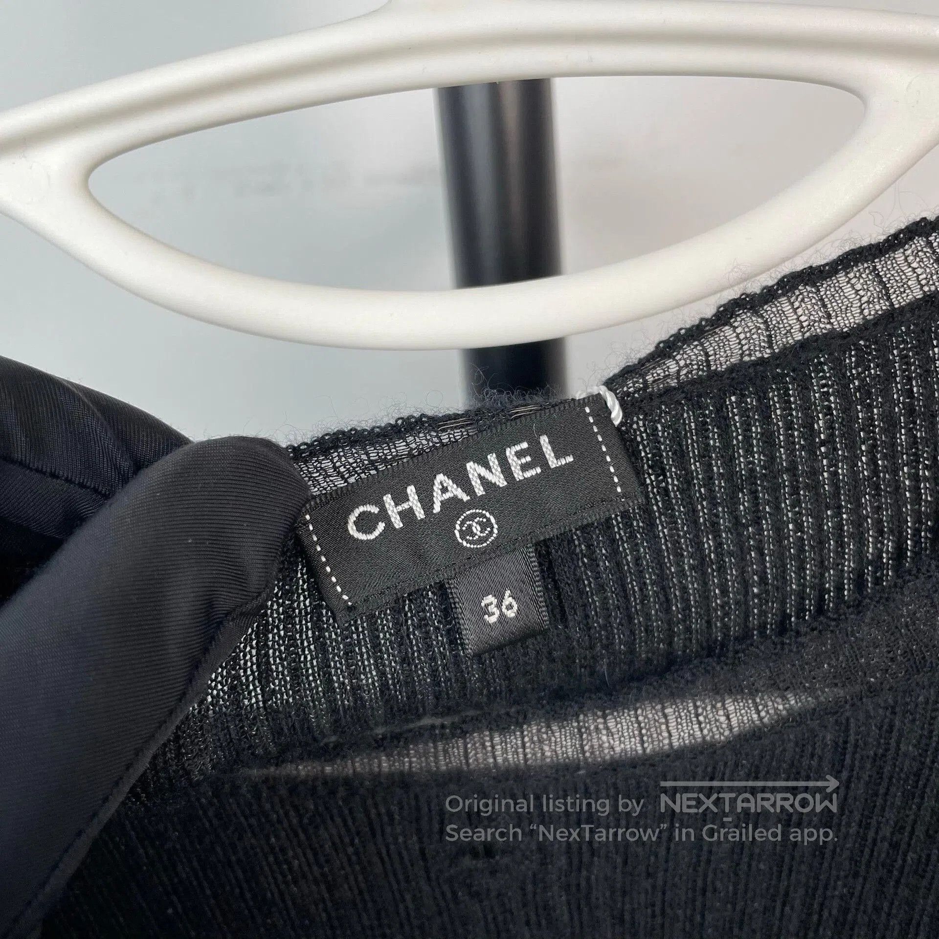 Chanel Chanel 21A Couture Black Ruffled Knit Dress. Size XS / US 0-2 / IT 36-38 - 6 Thumbnail