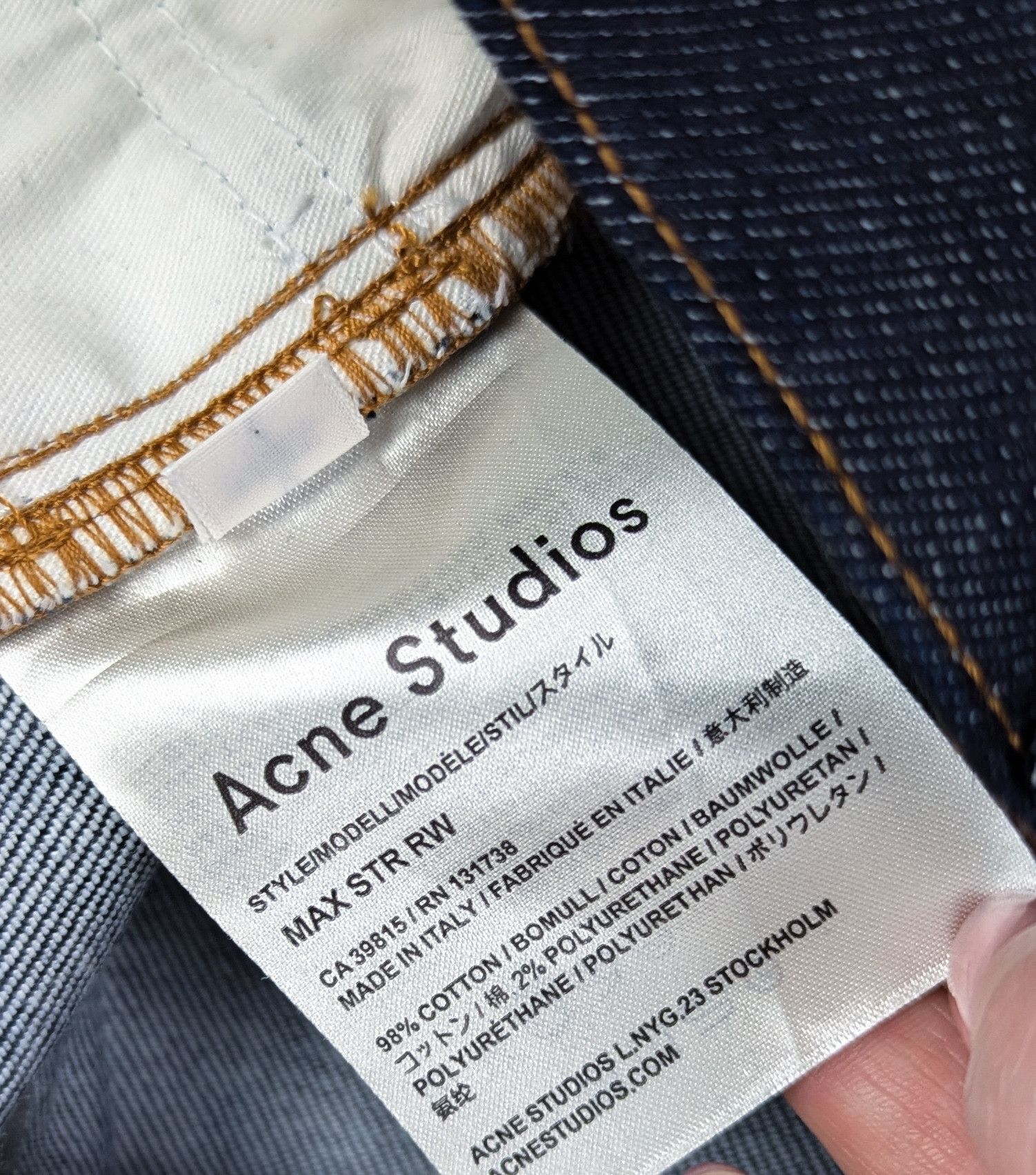 Acne Studios Acne Studios max str rw jeans 32/34 Size US 32 / EU 48 - 5 Thumbnail