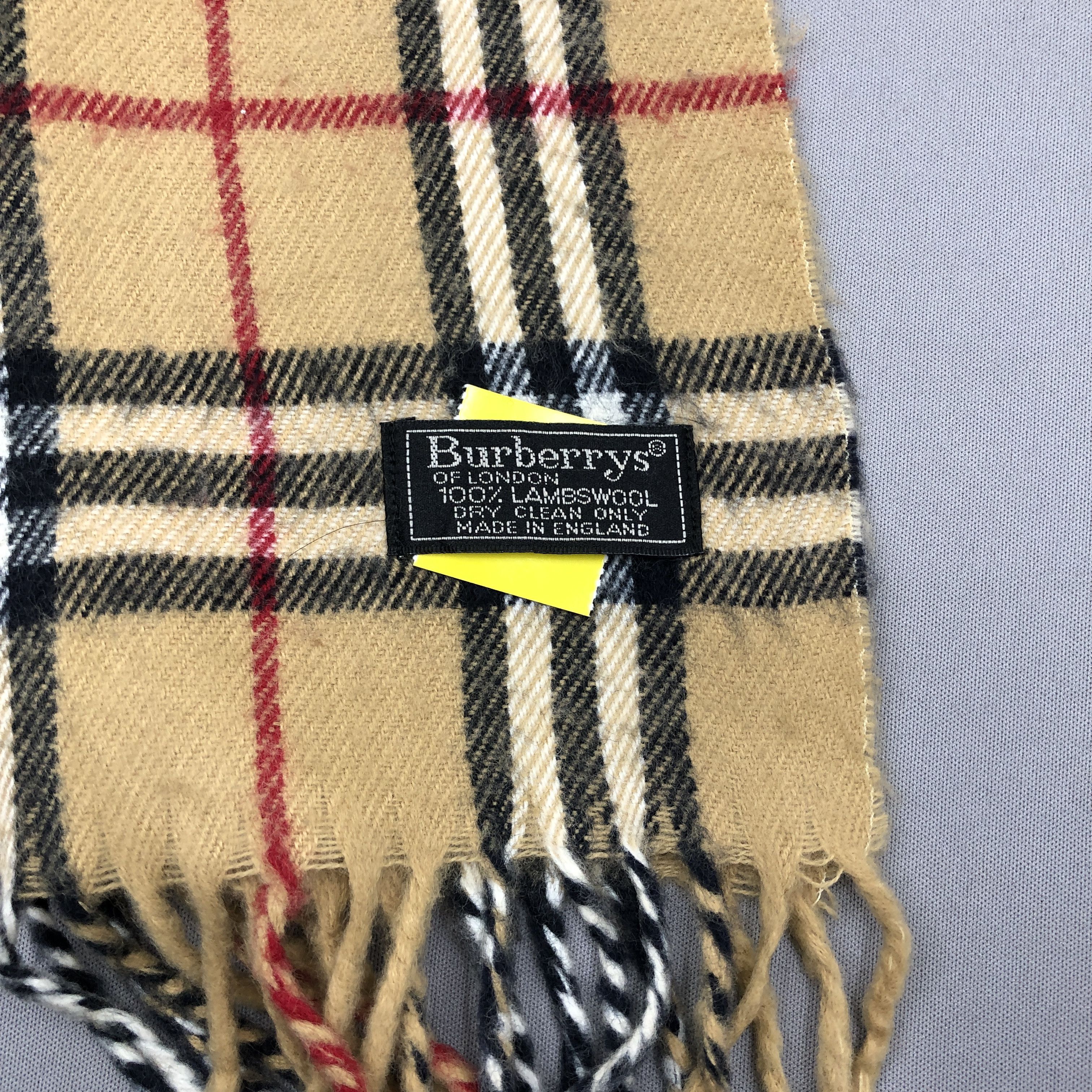 Burberry × Vintage Vintage Burberry Scarf Muffler Wool Cashmere Scarves Size ONE SIZE - 4 Thumbnail