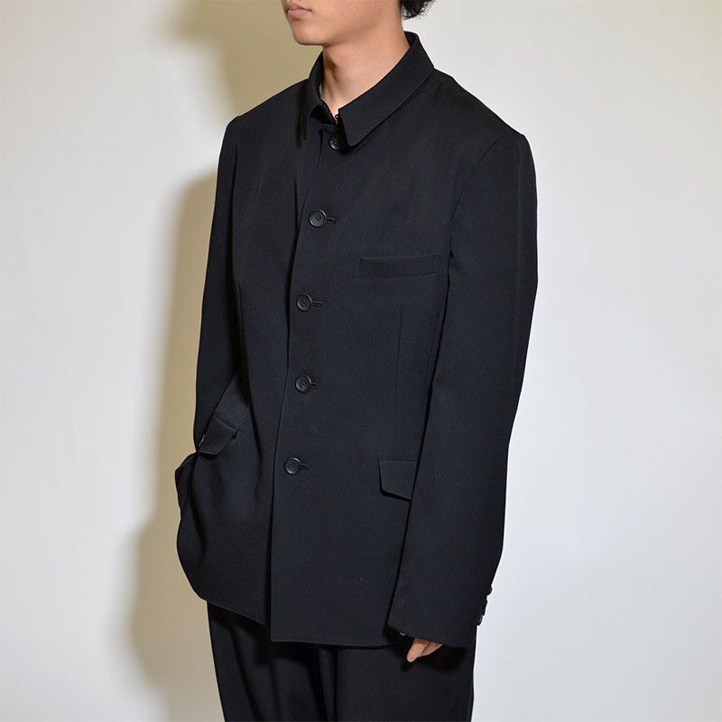 Yohji Yamamoto Yohji Yamamoto Pour Homme HOOK COLLAR 5 SINGLE JACKET BLAZER Size US L / EU 52-54 / 3 - 1 Thumbnail