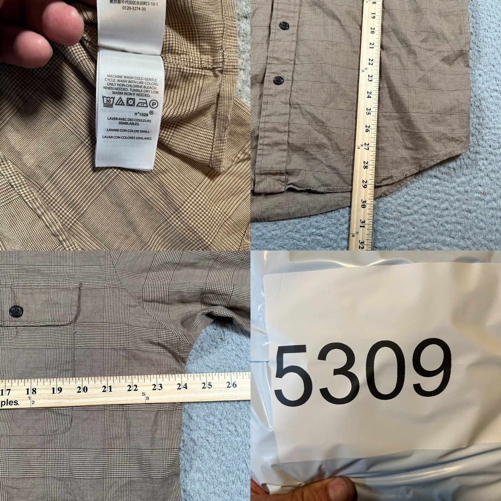 Polo Ralph Lauren Polo Ralph Lauren Shirt Mens XL Brown Plaid Cotton Pleated Custom Fit Button Up Size US XL / EU 56 / 4 - 8 Thumbnail