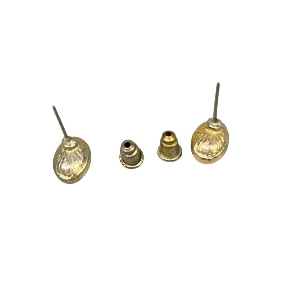 Other Gold tone Oval Pink Crystal Stud Earrings With Backings Size ONE SIZE - 3 Thumbnail