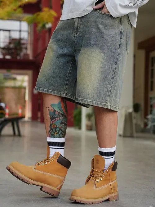 Japanese Brand × Vintage Y2K Vintage WASHED denim jorts shorts Size US 30 / EU 46 - 1 Thumbnail