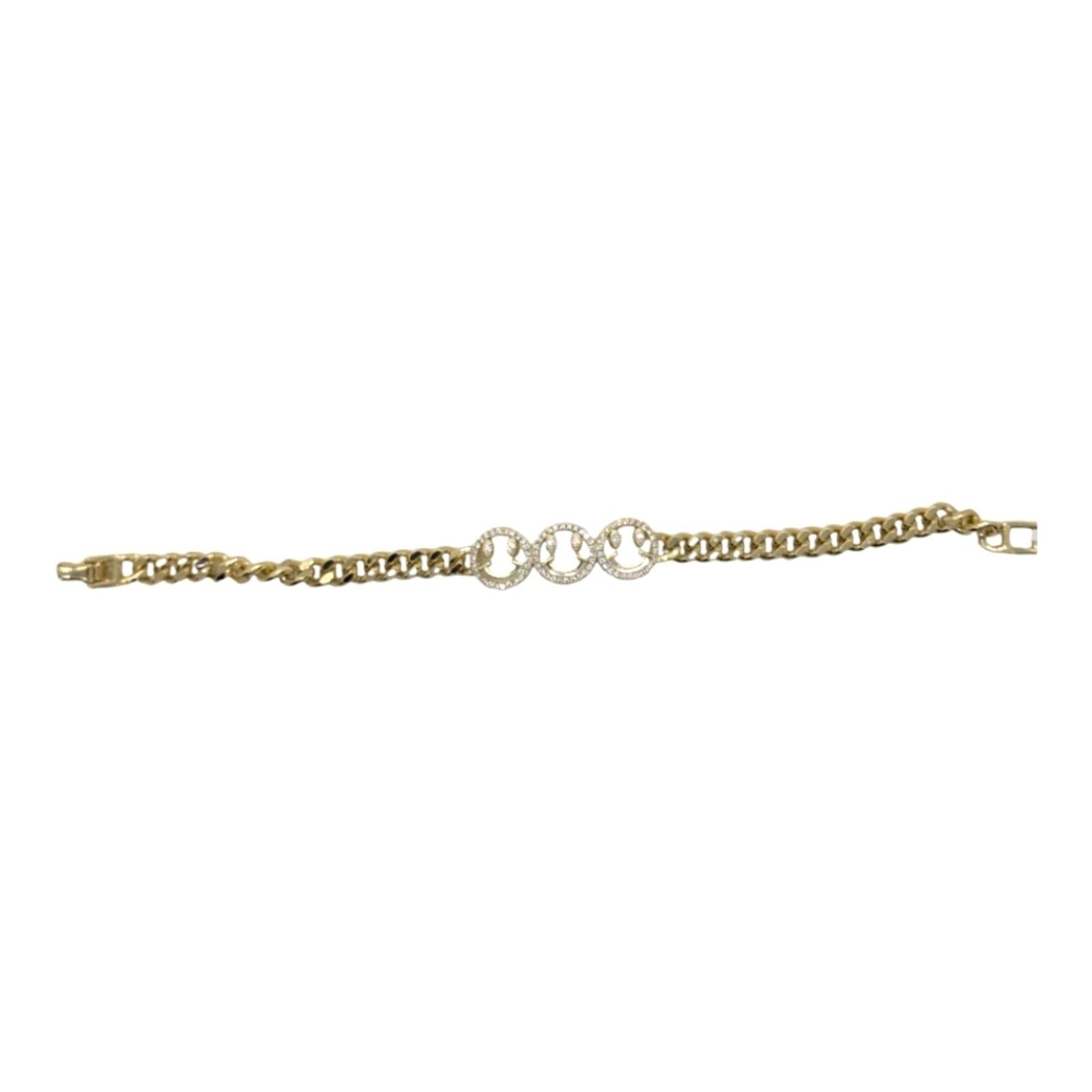 The Unbranded Brand 14 KT Gold Filled Bracelet with 😊😊😊 faces Size ONE SIZE - 2 Thumbnail